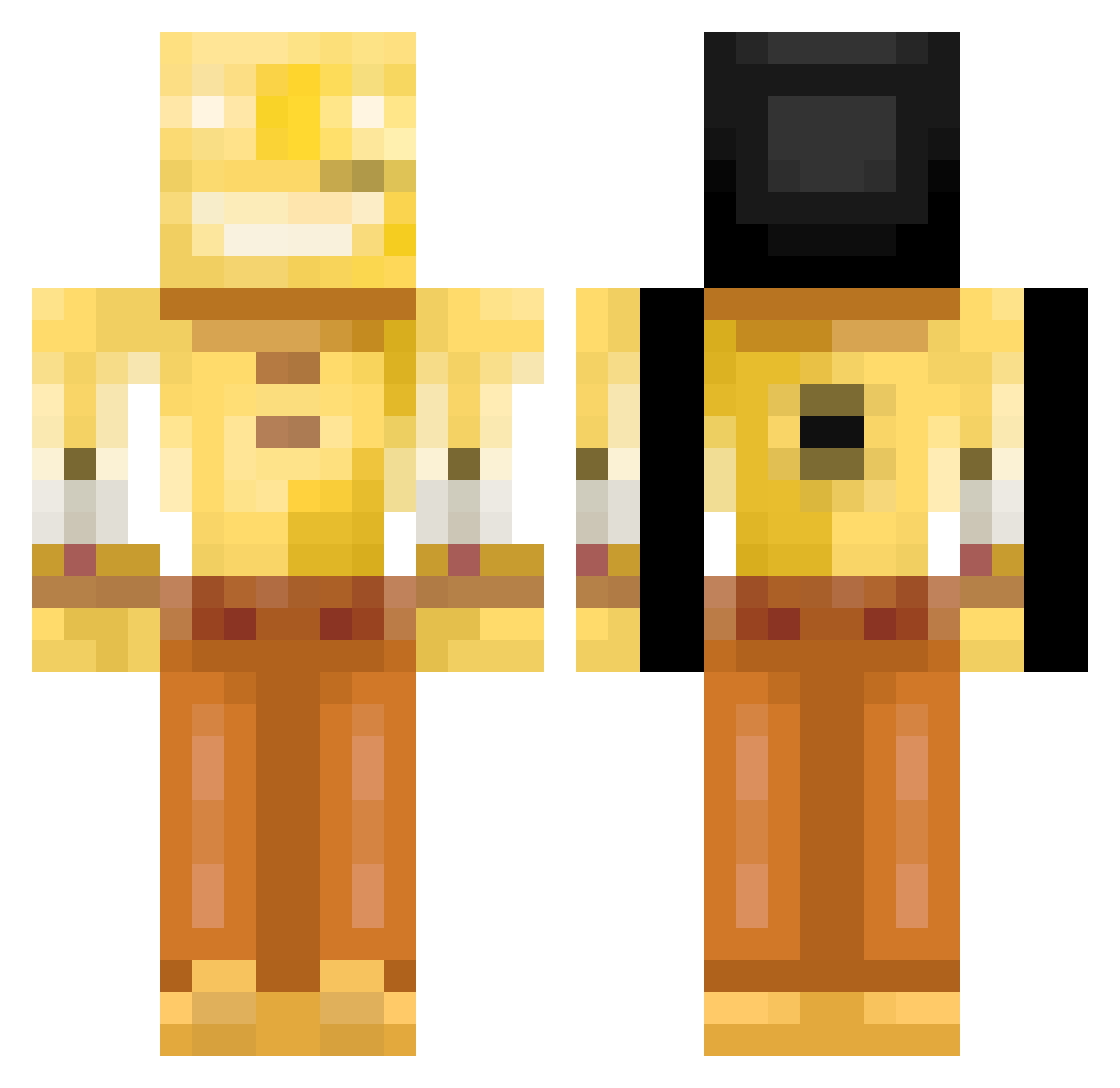 Gold_sas Minecraft skin, front and back view