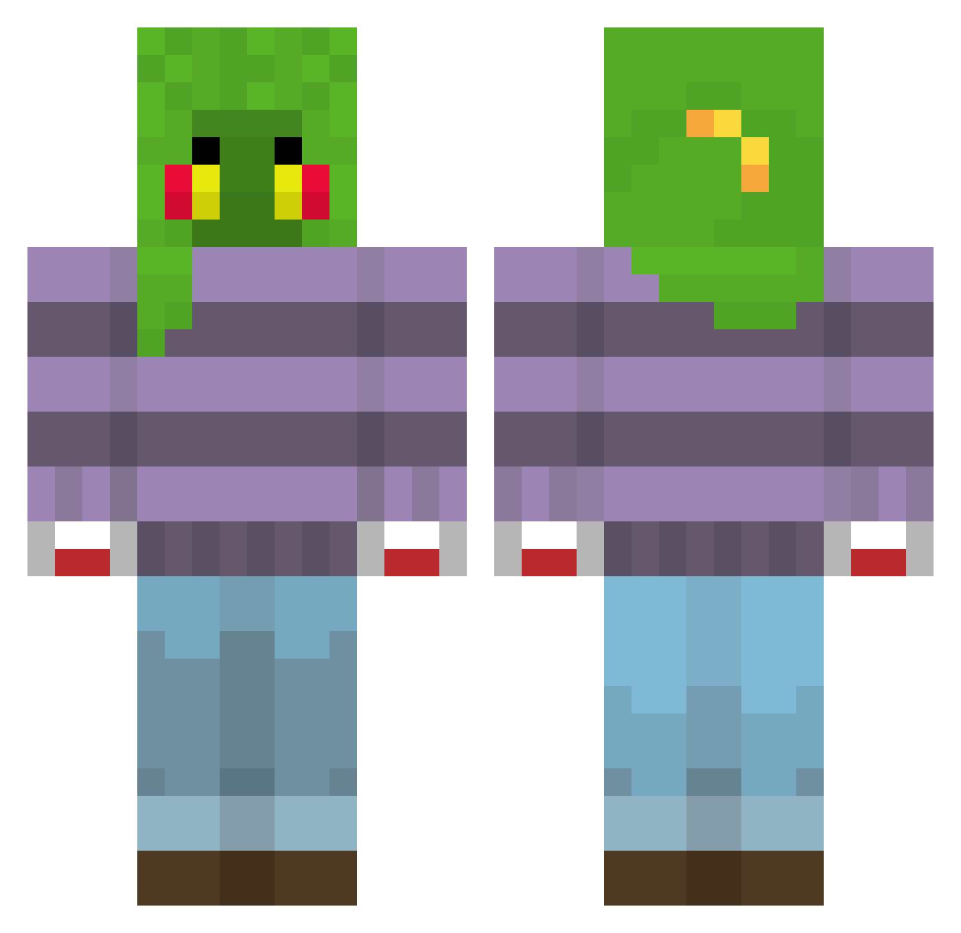 ThatRandomGuy125 Minecraft skin, front and back view