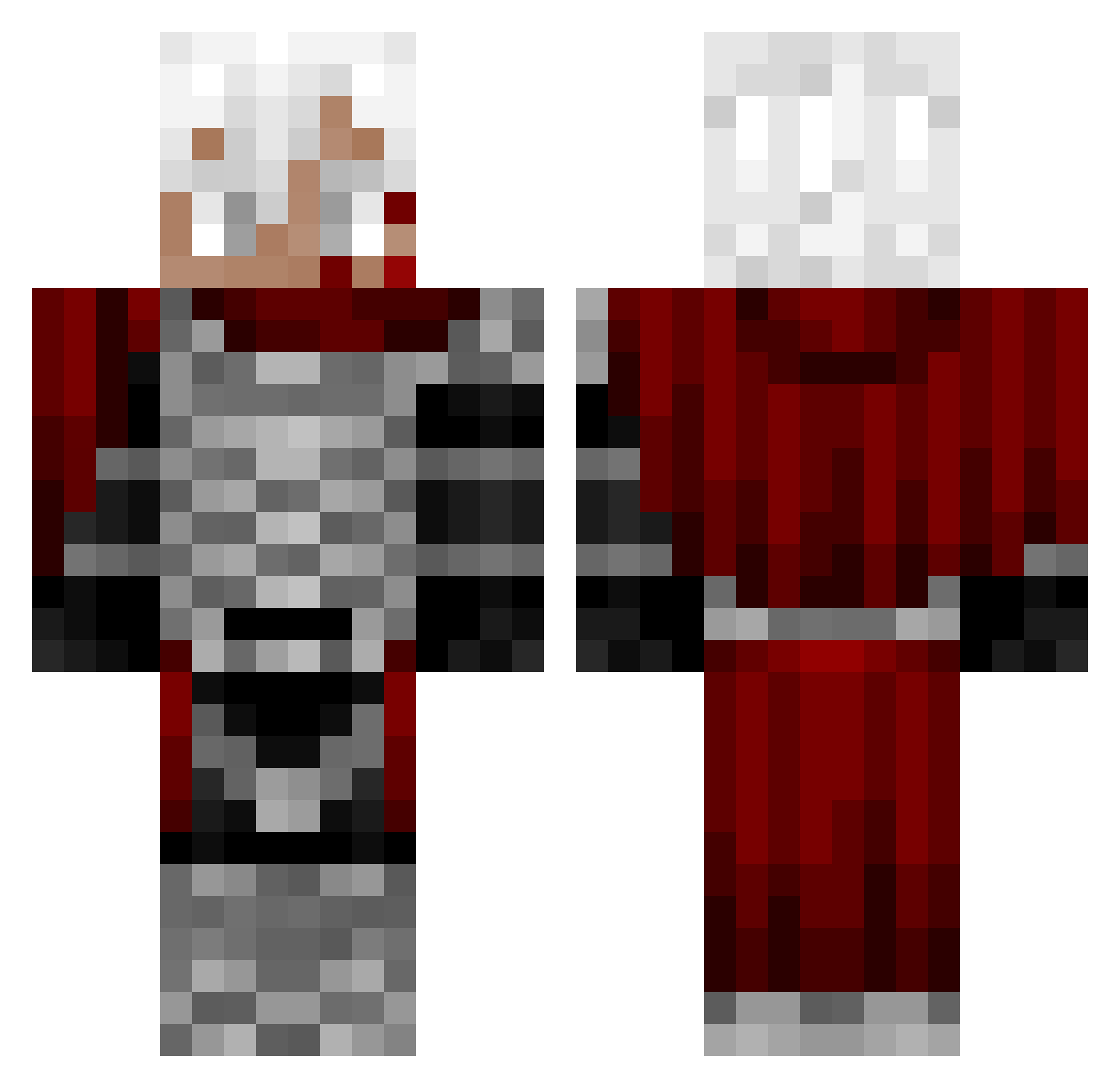 DyazShadow Minecraft skin, front and back view
