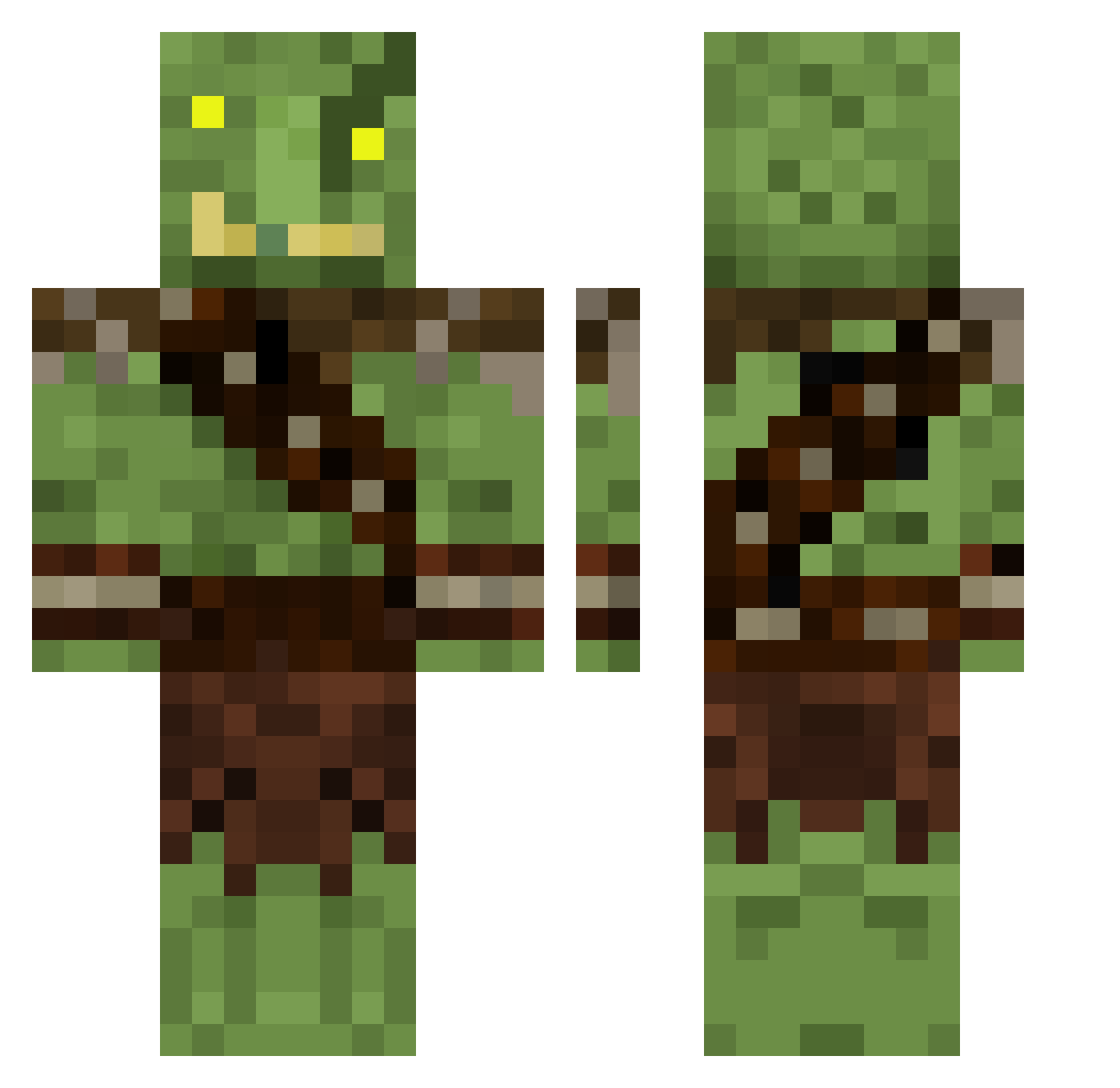Code_Gremlin Minecraft skin, front and back view
