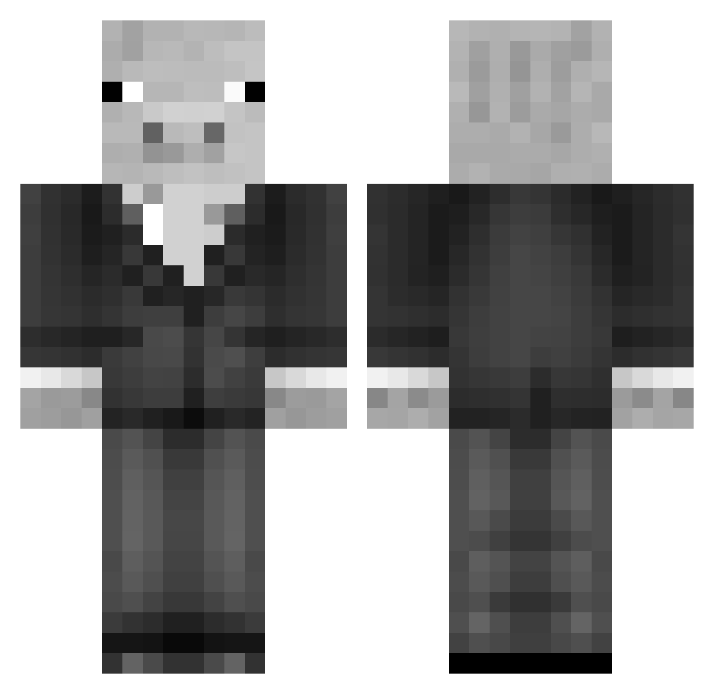 ZuutZ Minecraft skin, front and back view