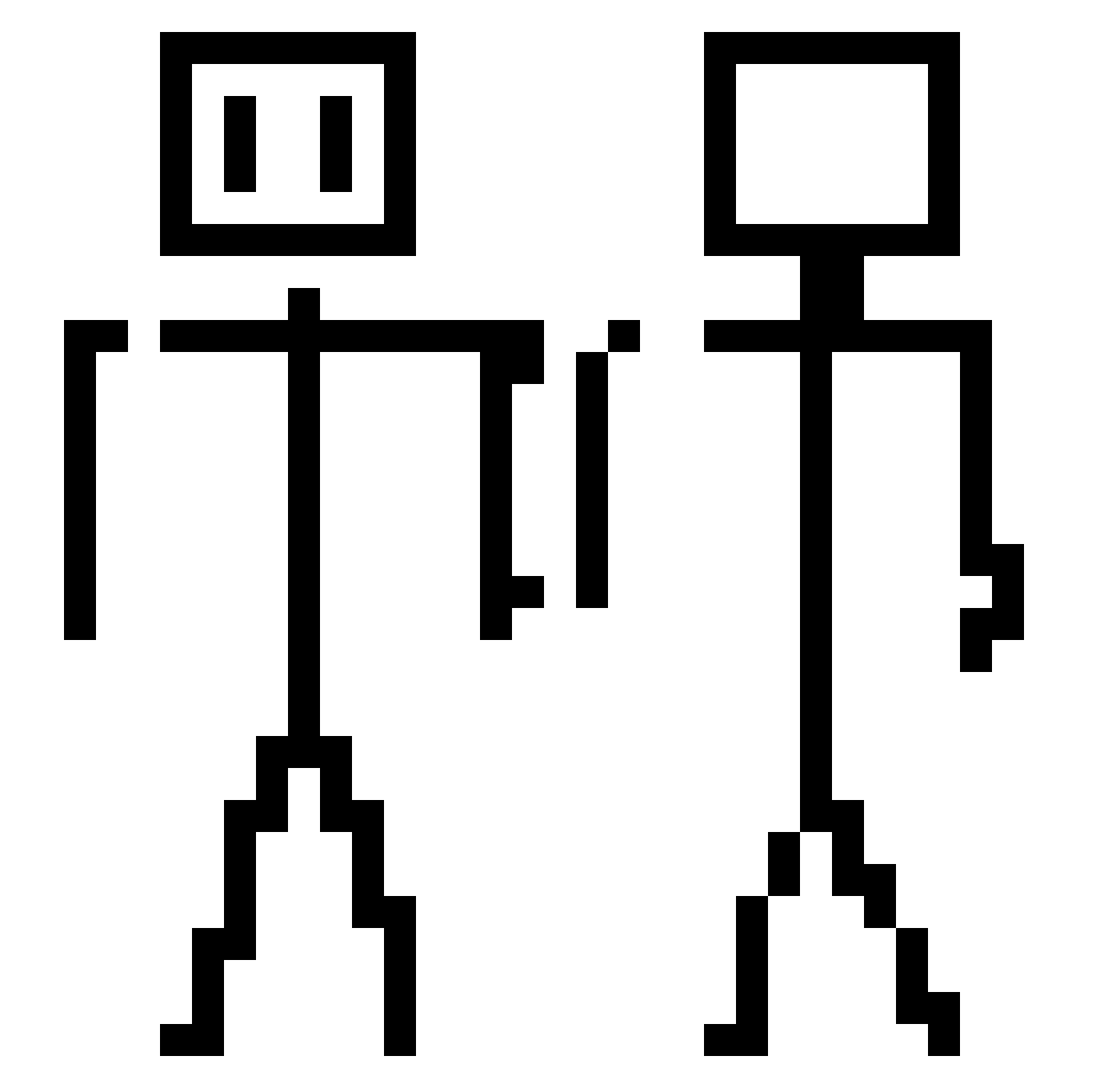 Plesinger Minecraft skin, front and back view