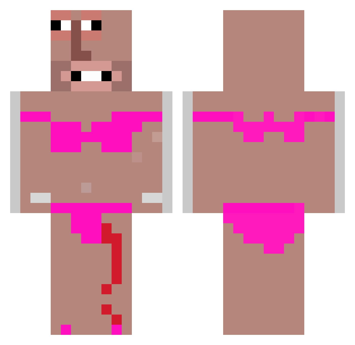 TheDarkAngel225 Minecraft skin, front and back view