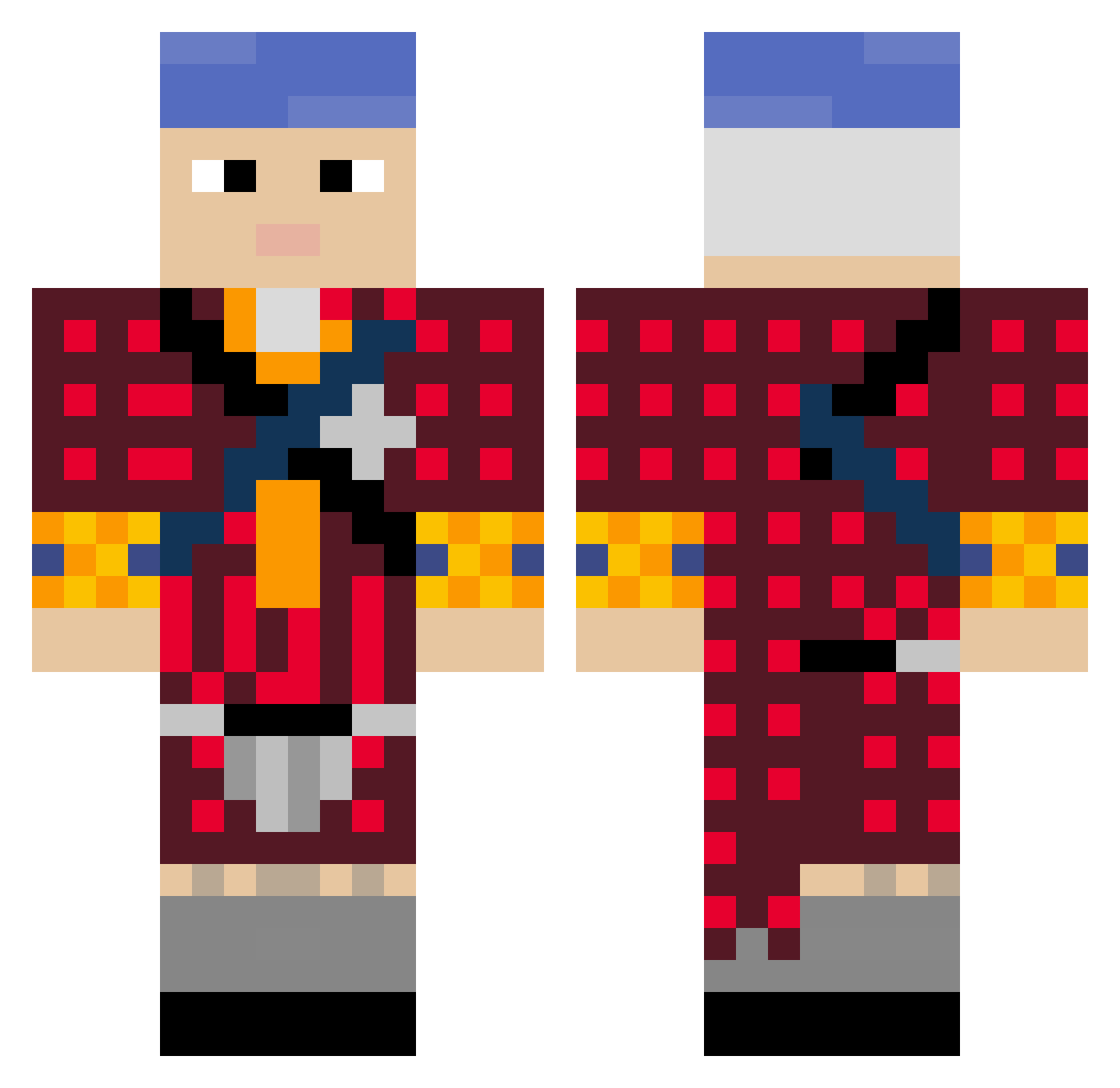 Javornicky_ Minecraft skin, front and back view