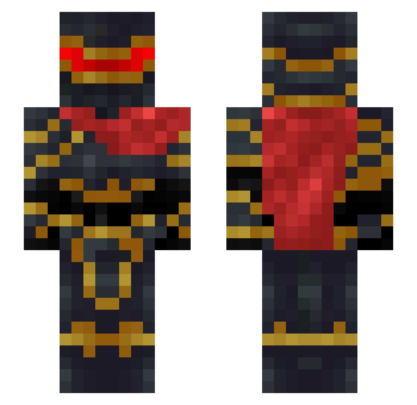 A_Wooden_Sword Minecraft skin, front and back view
