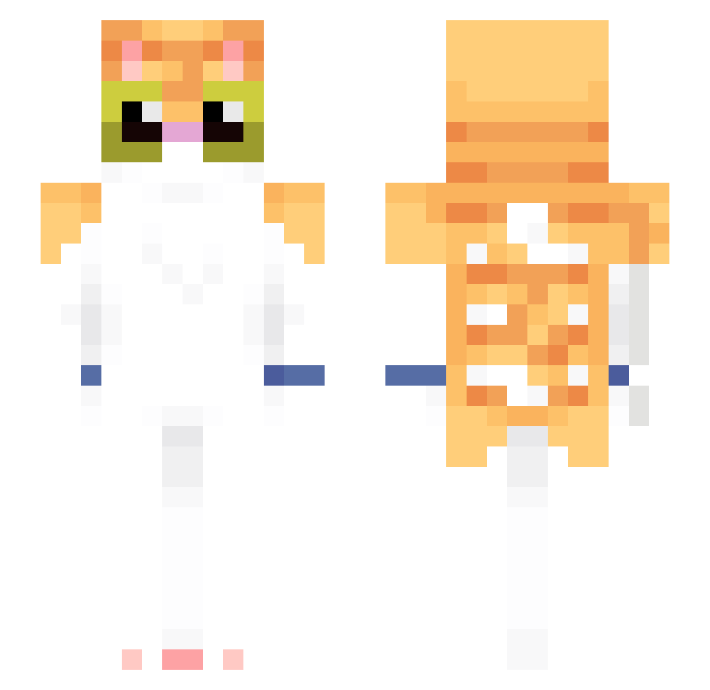 Chili_Cow Minecraft skin, front and back view