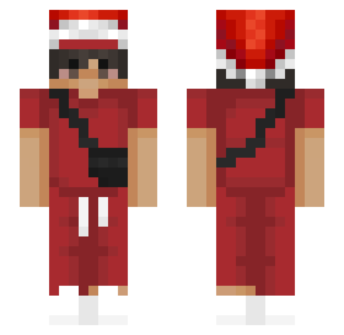 IndioFelix Minecraft skin, front and back view