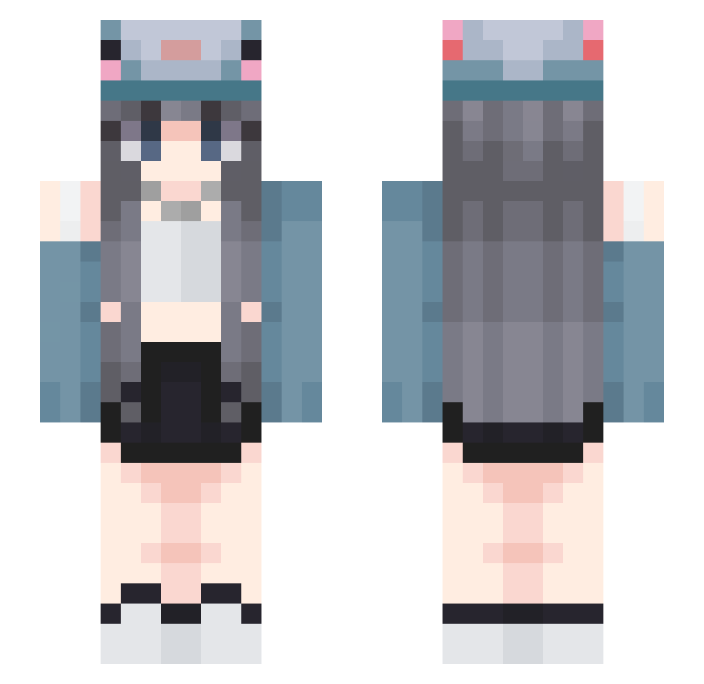 Kasomiiii Minecraft skin, front and back view