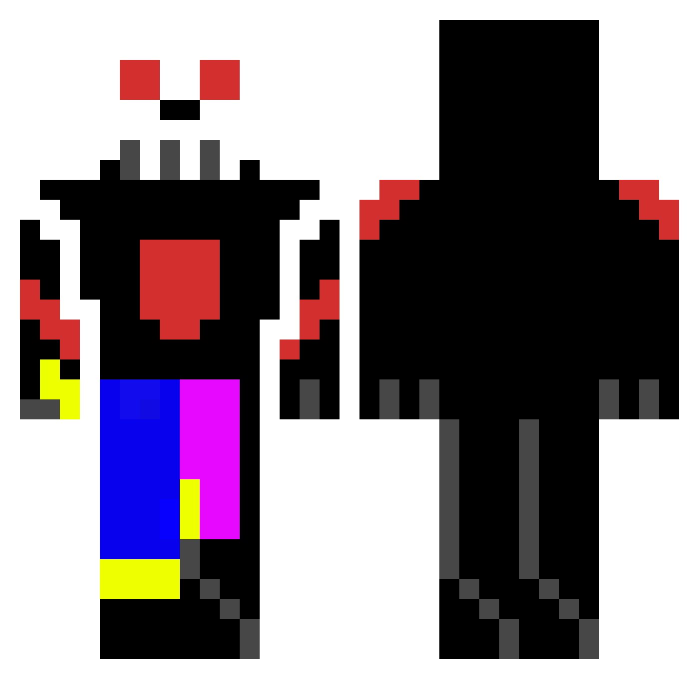 mcelblag14 Minecraft skin, front and back view