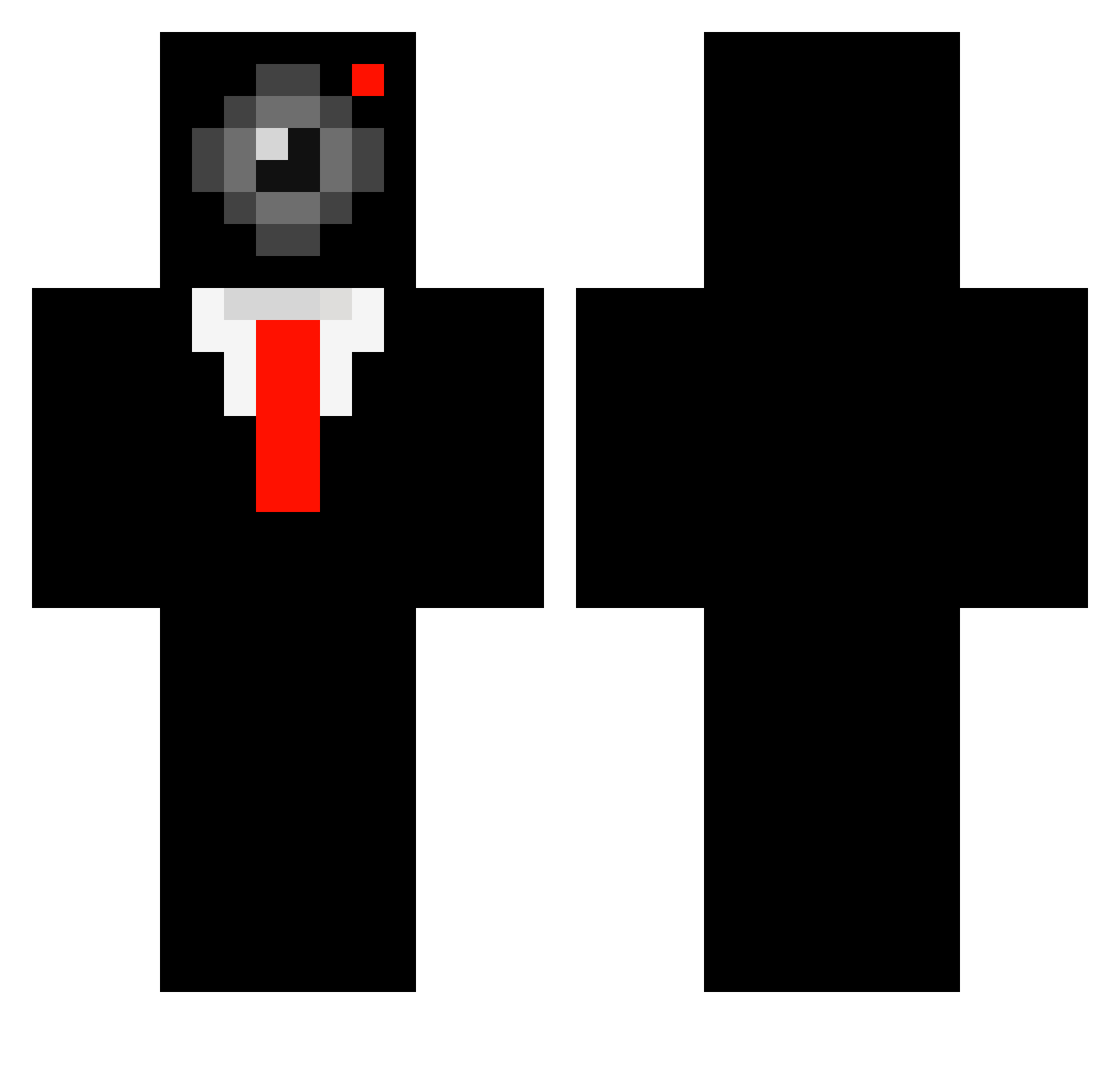 AutoBall Minecraft skin, front and back view