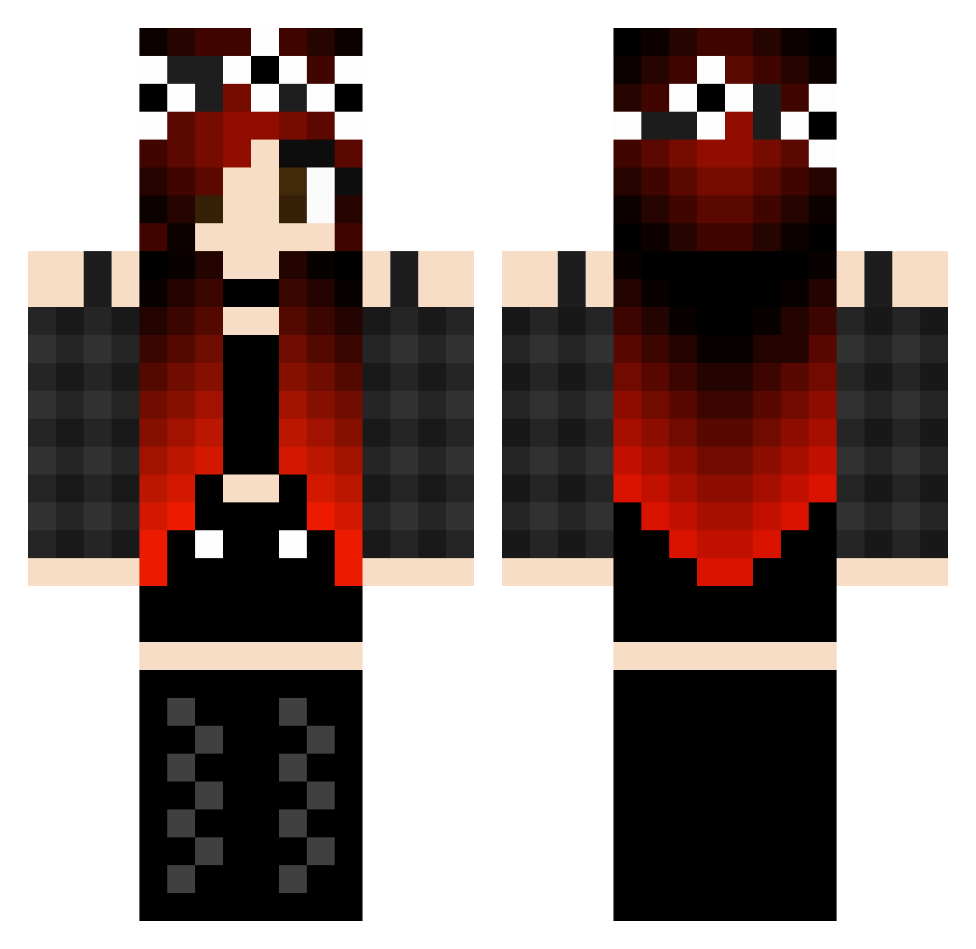 Trussel08 Minecraft skin, front and back view