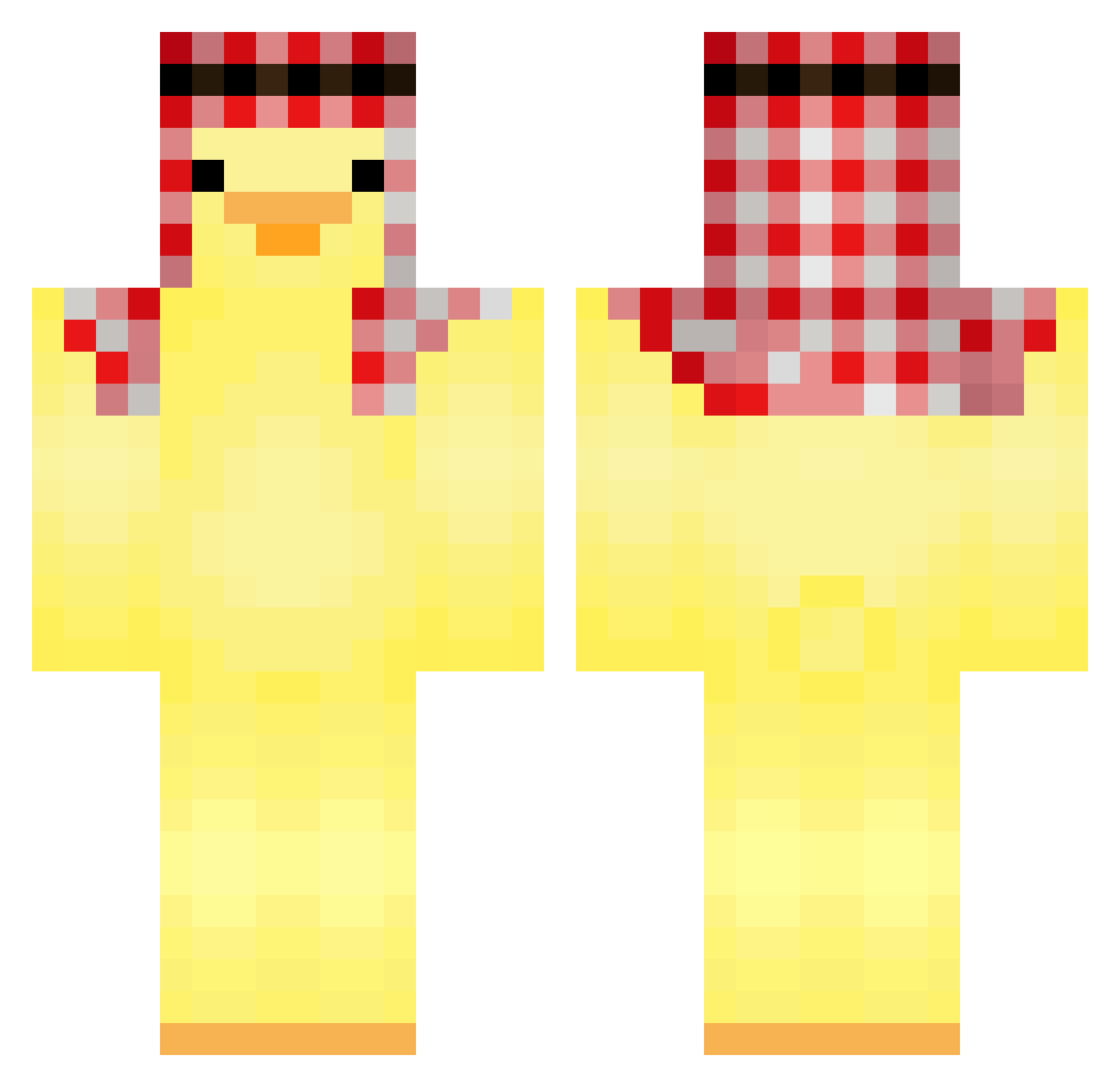 RealMr_Animation Minecraft skin, front and back view