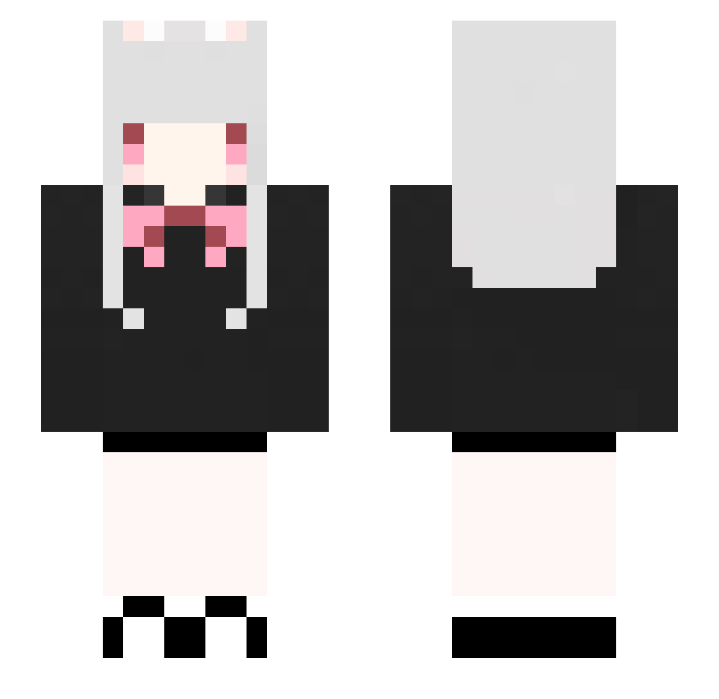 xyzwithoutdreams Minecraft skin, front and back view