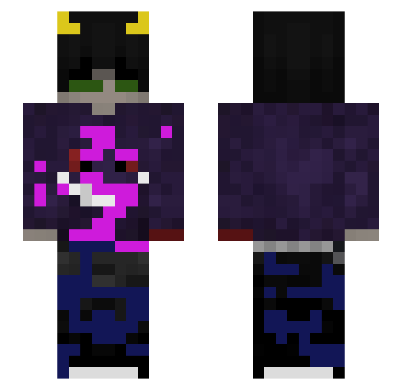 Enno78 Minecraft skin, front and back view