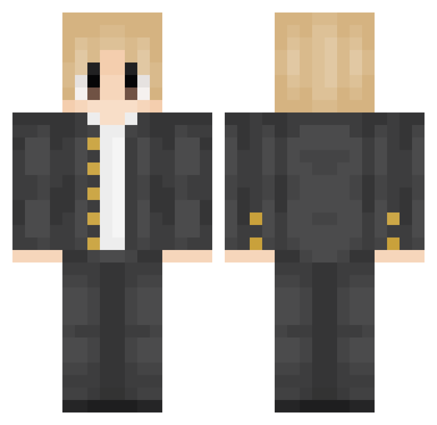Thorluc Minecraft skin, front and back view