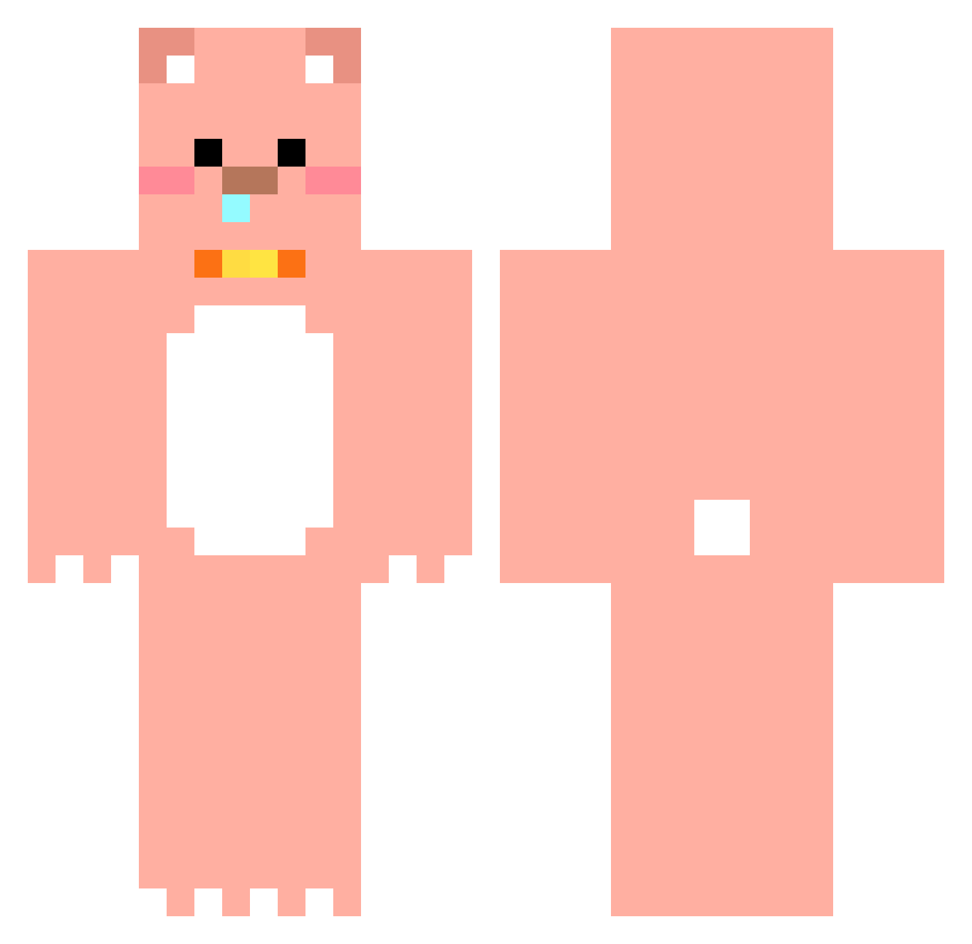 tw_Ever Minecraft skin, front and back view