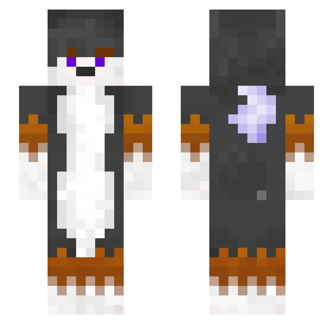 roriy0 Minecraft skin, front and back view