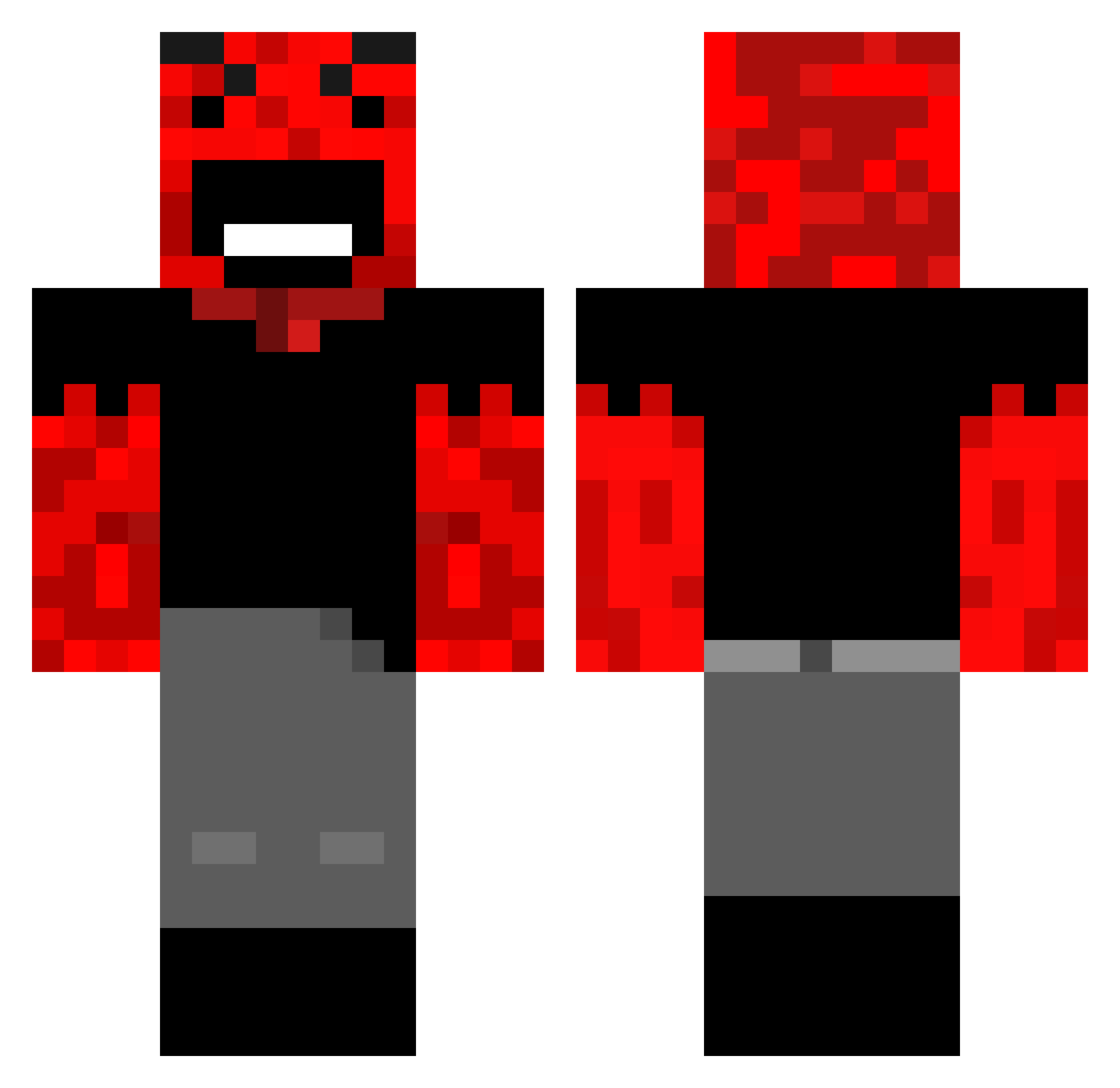 puxeigladKKKK Minecraft skin, front and back view