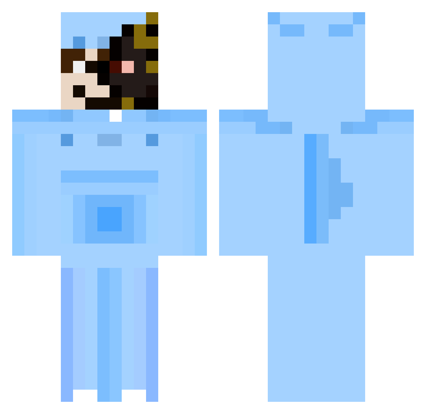 KaitoKoharu Minecraft skin, front and back view