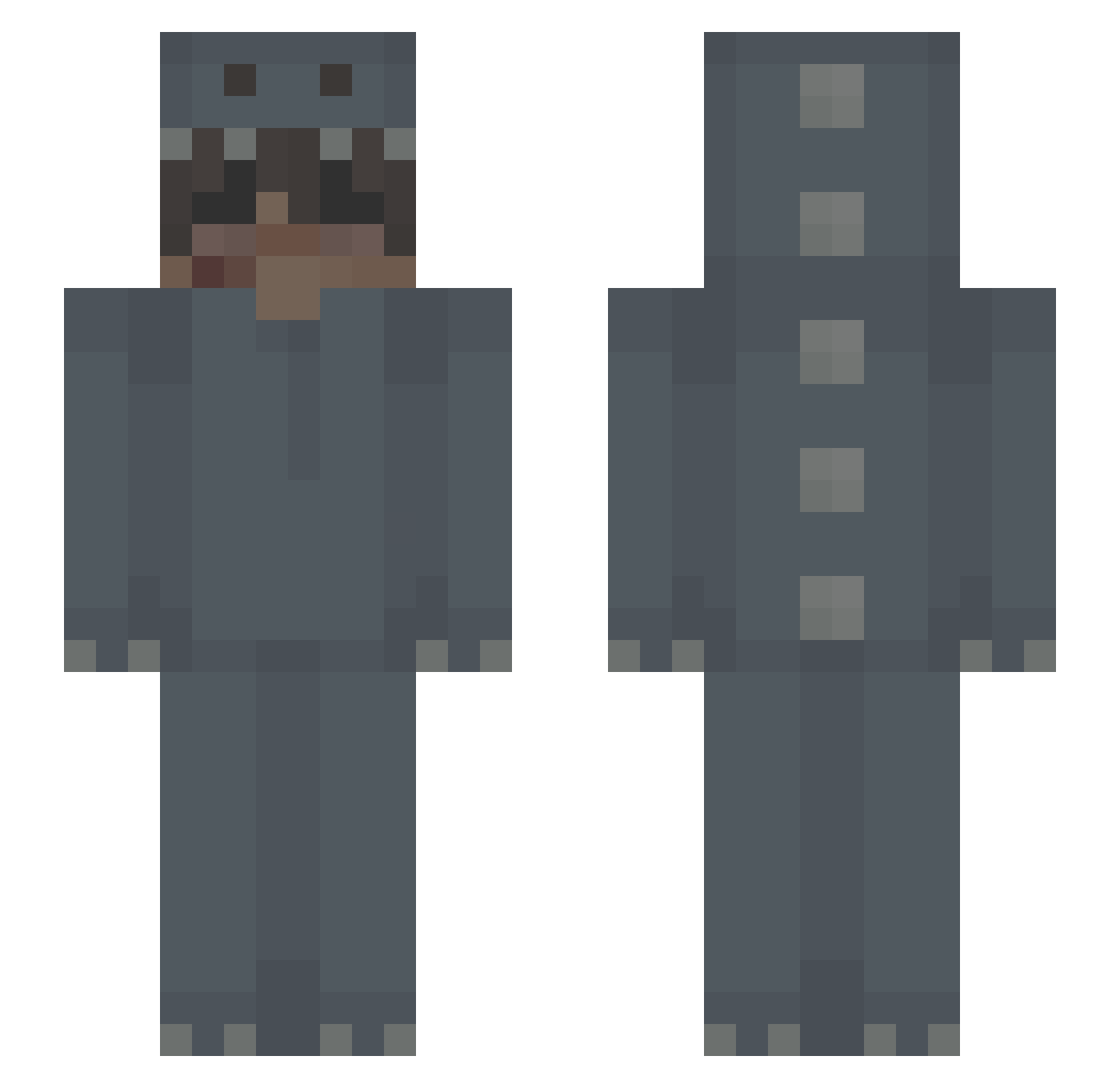 Soyzenoti771 Minecraft skin, front and back view