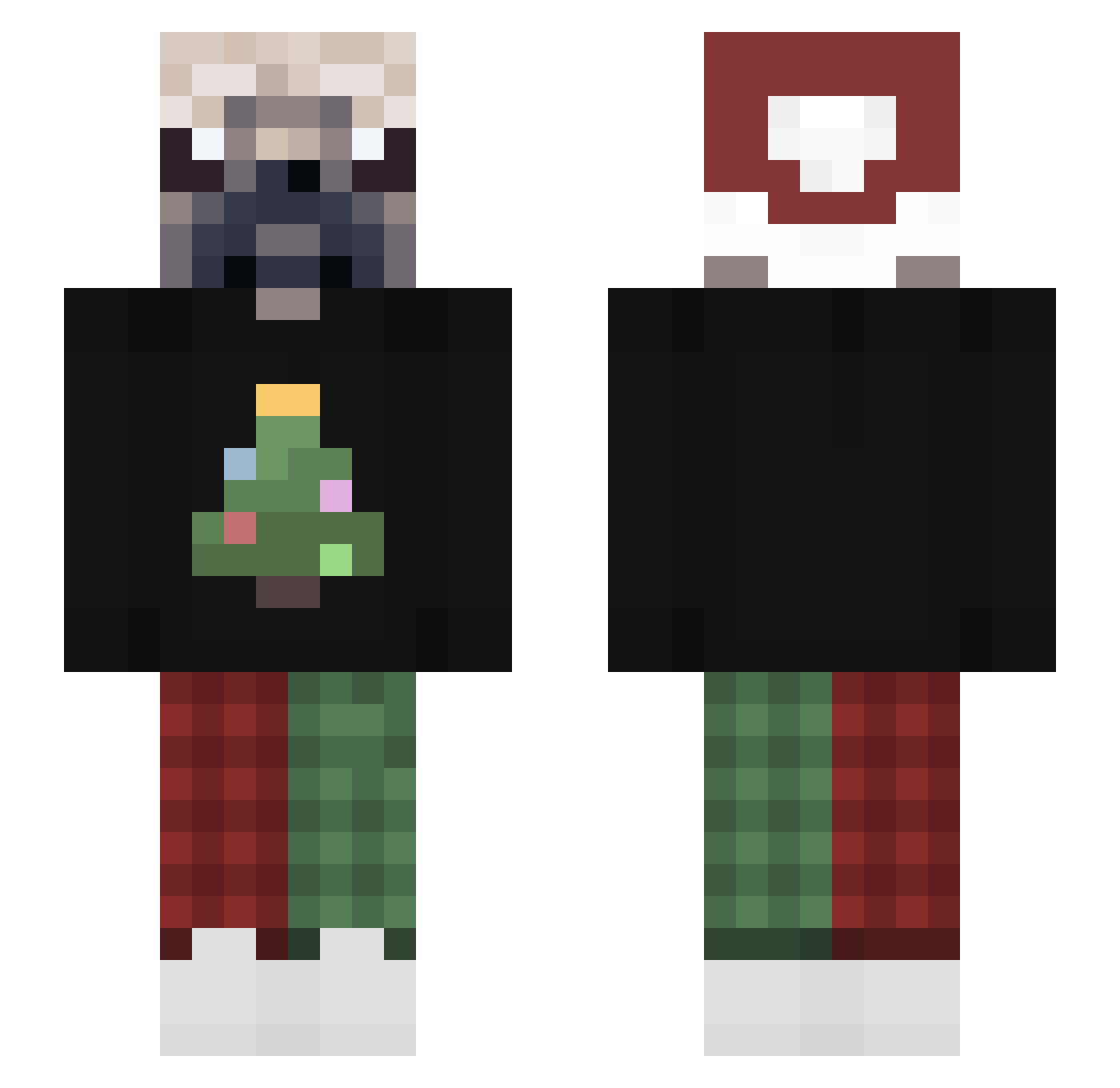goblinduco Minecraft skin, front and back view