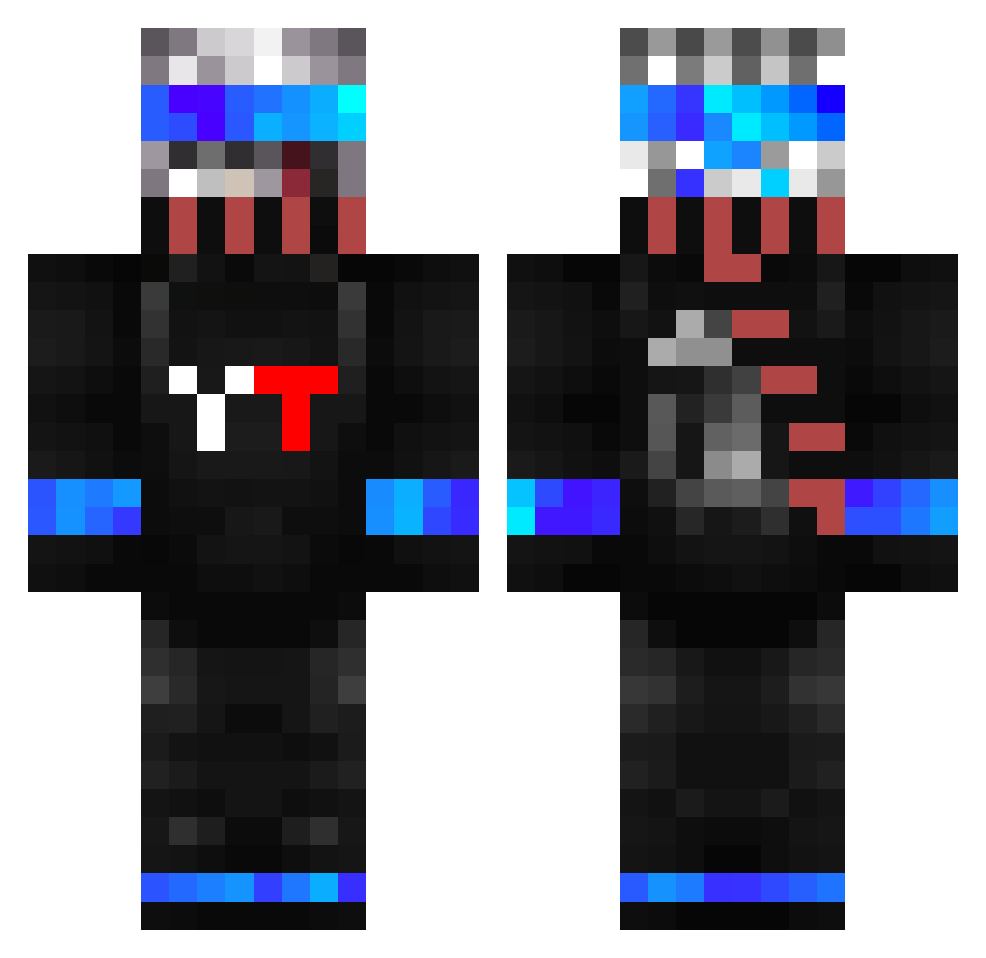 CozzyYeah Minecraft skin, front and back view