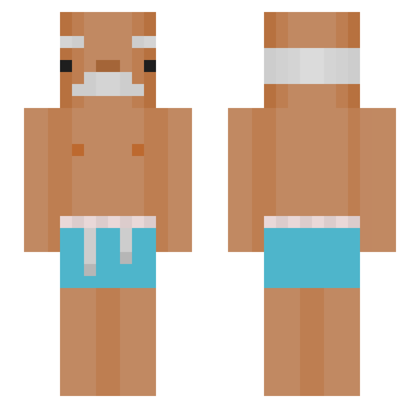 ihurtkids Minecraft skin, front and back view