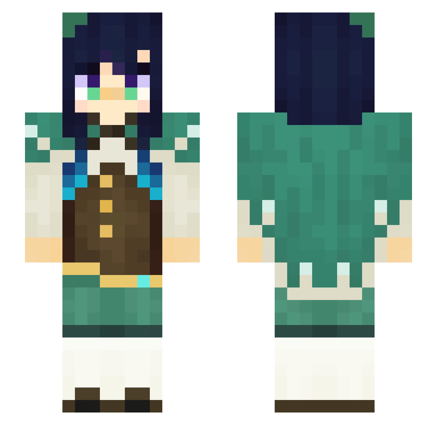 CtrJShift Minecraft skin, front and back view