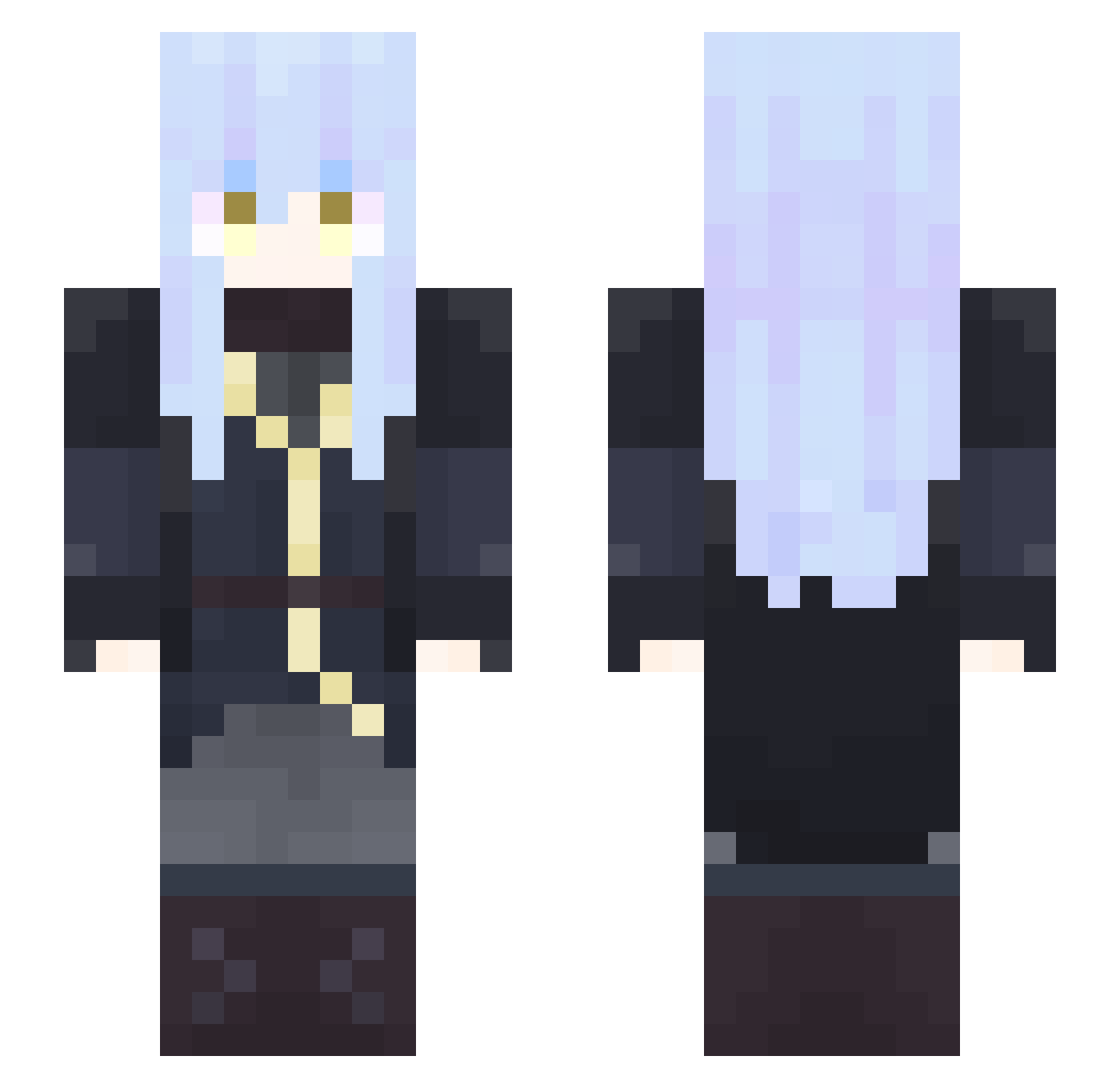Hayfish07 Minecraft skin, front and back view