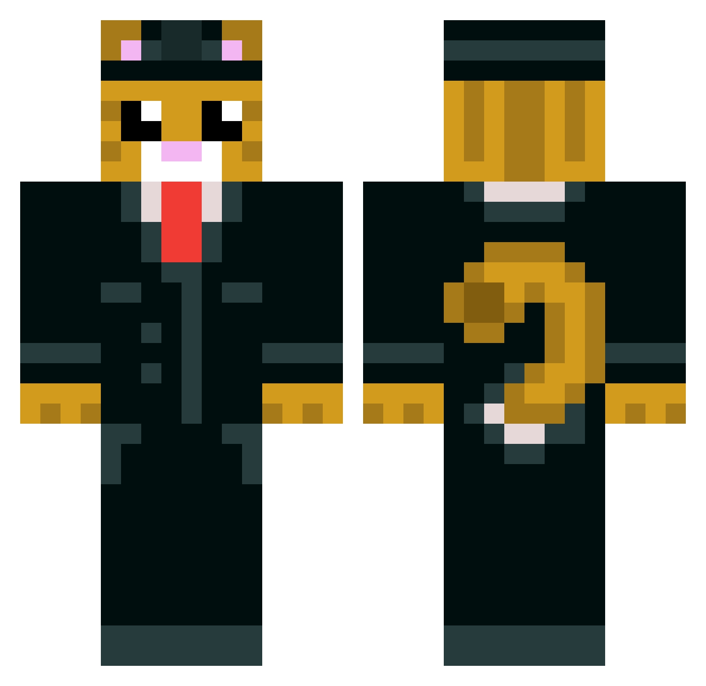 Peperoniy Minecraft skin, front and back view