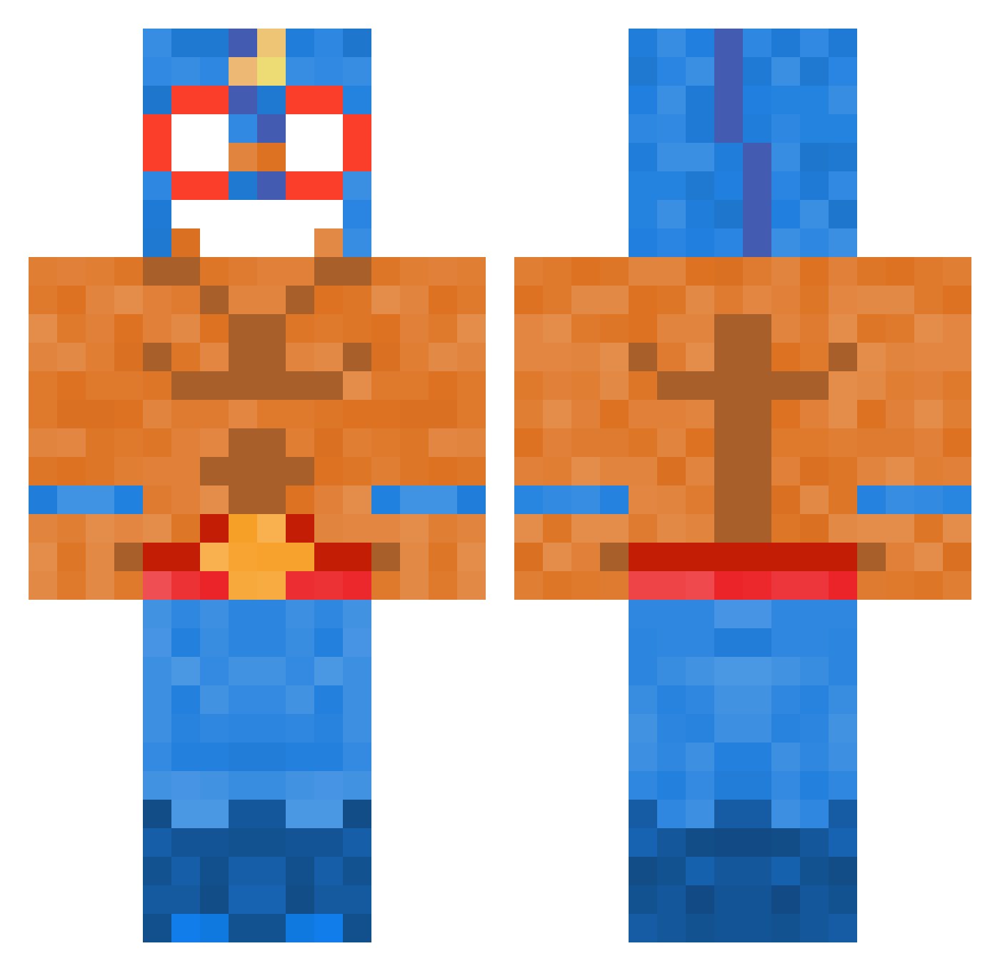 braveman1 Minecraft skin, front and back view