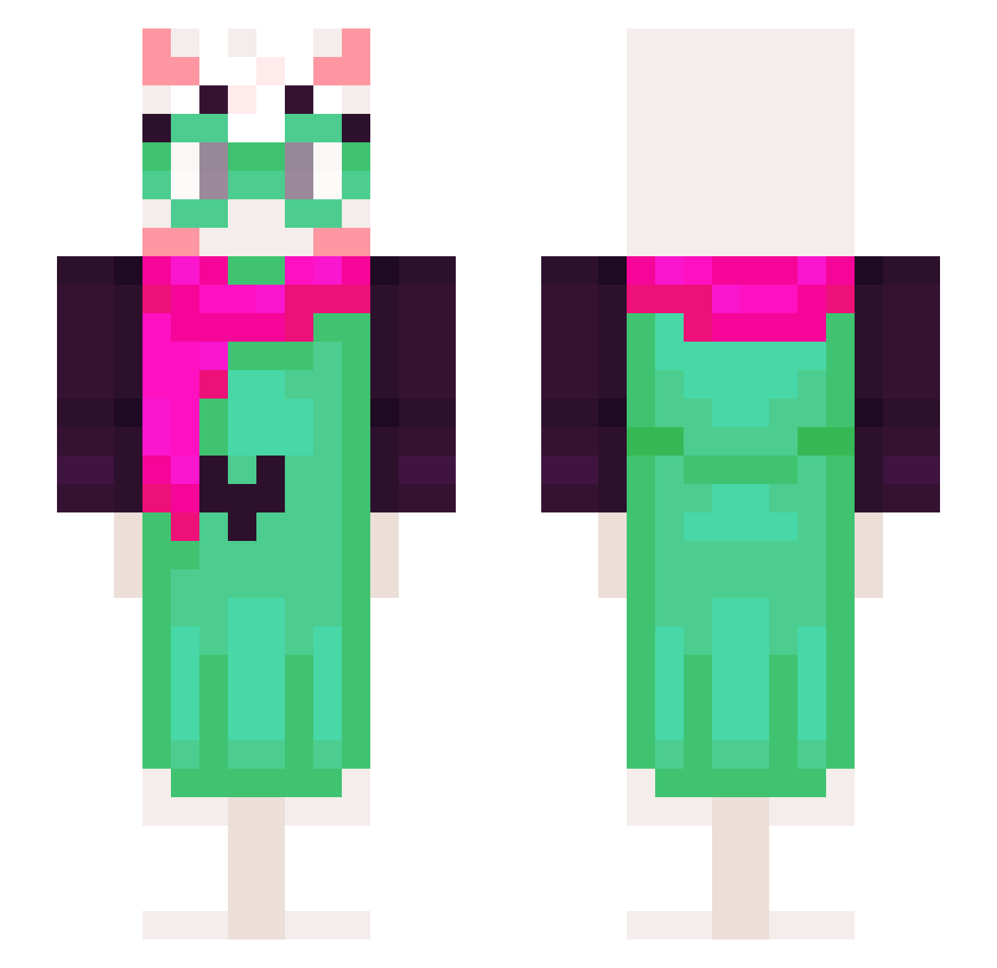 Agrios_ Minecraft skin, front and back view