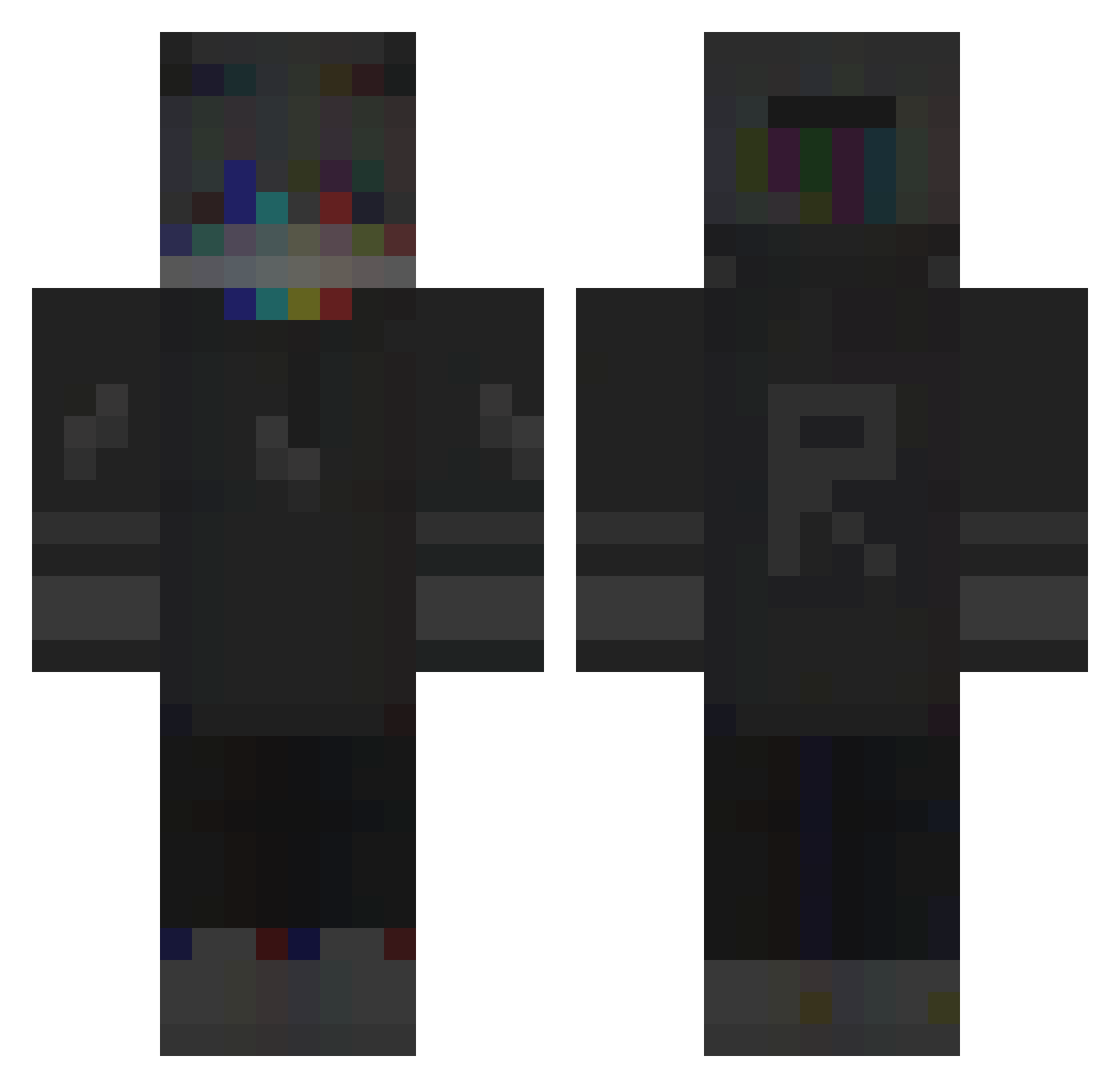 Foro38 Minecraft skin, front and back view