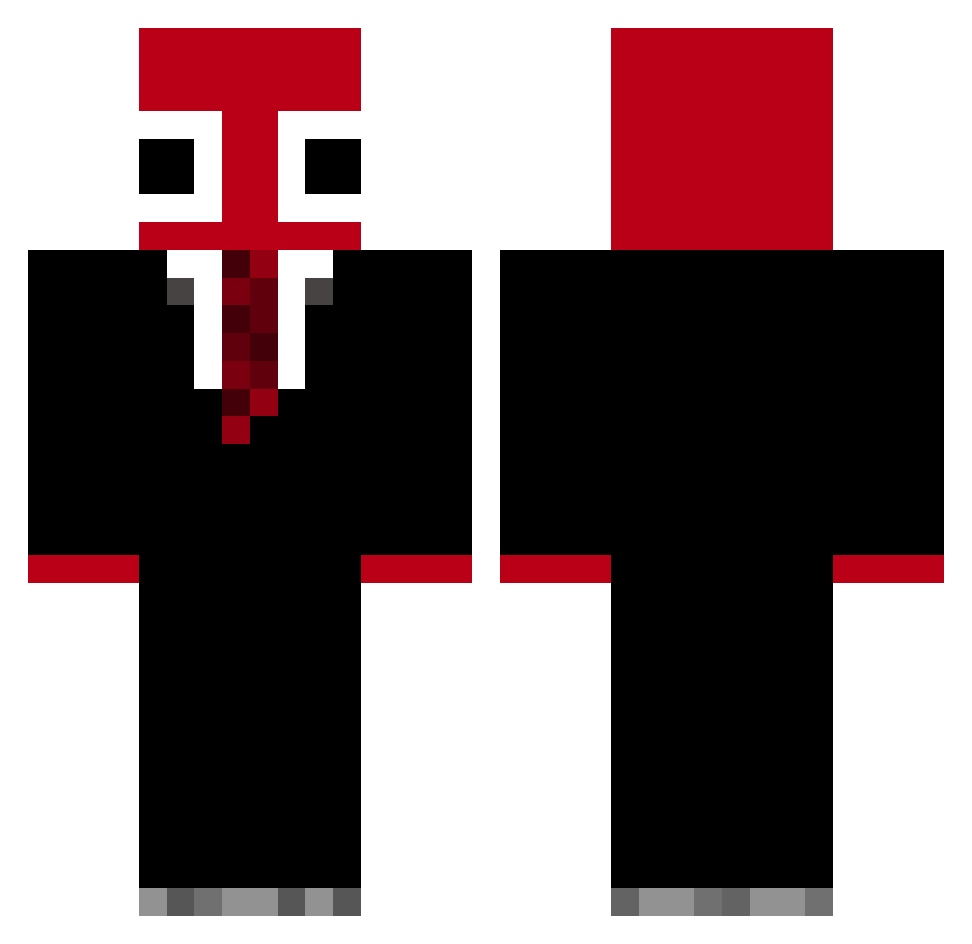 Hermik_ Minecraft skin, front and back view