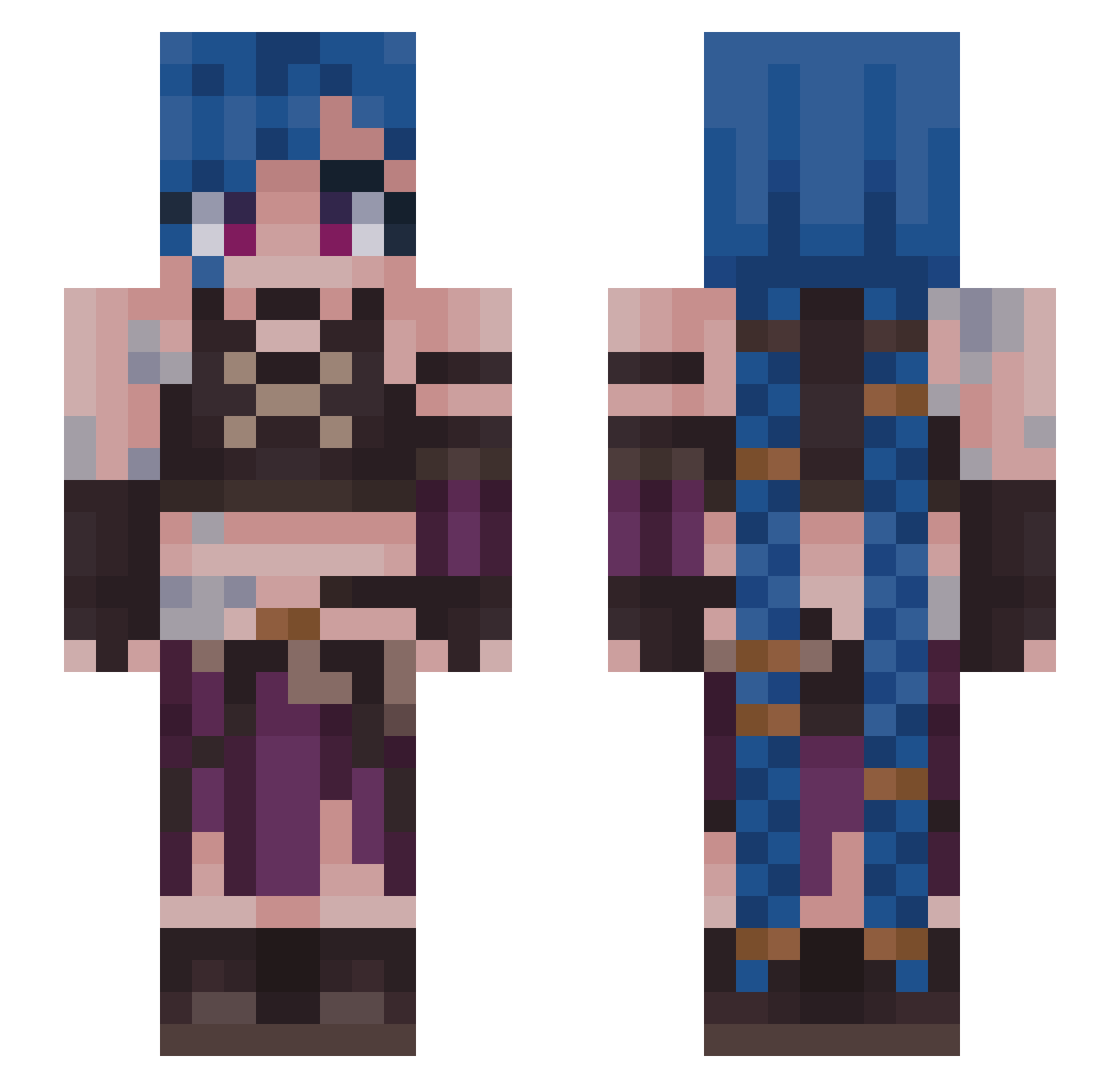 DerShredder06 Minecraft skin, front and back view