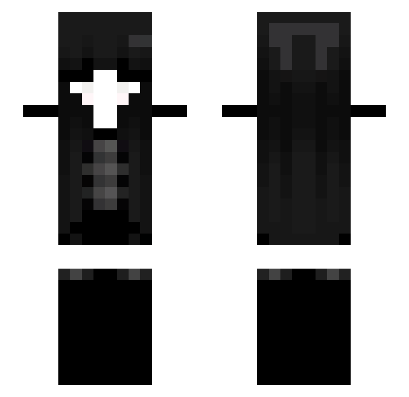 naivezee Minecraft skin, front and back view