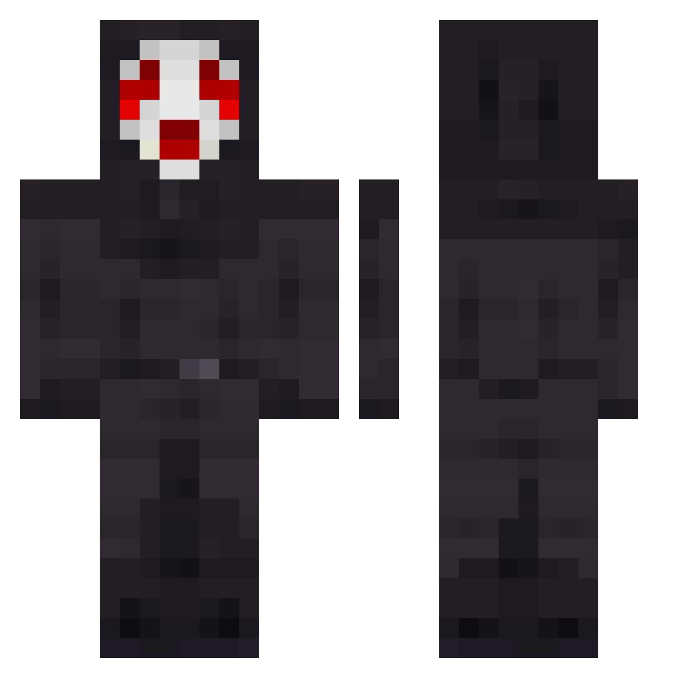 Suidakura Minecraft skin, front and back view