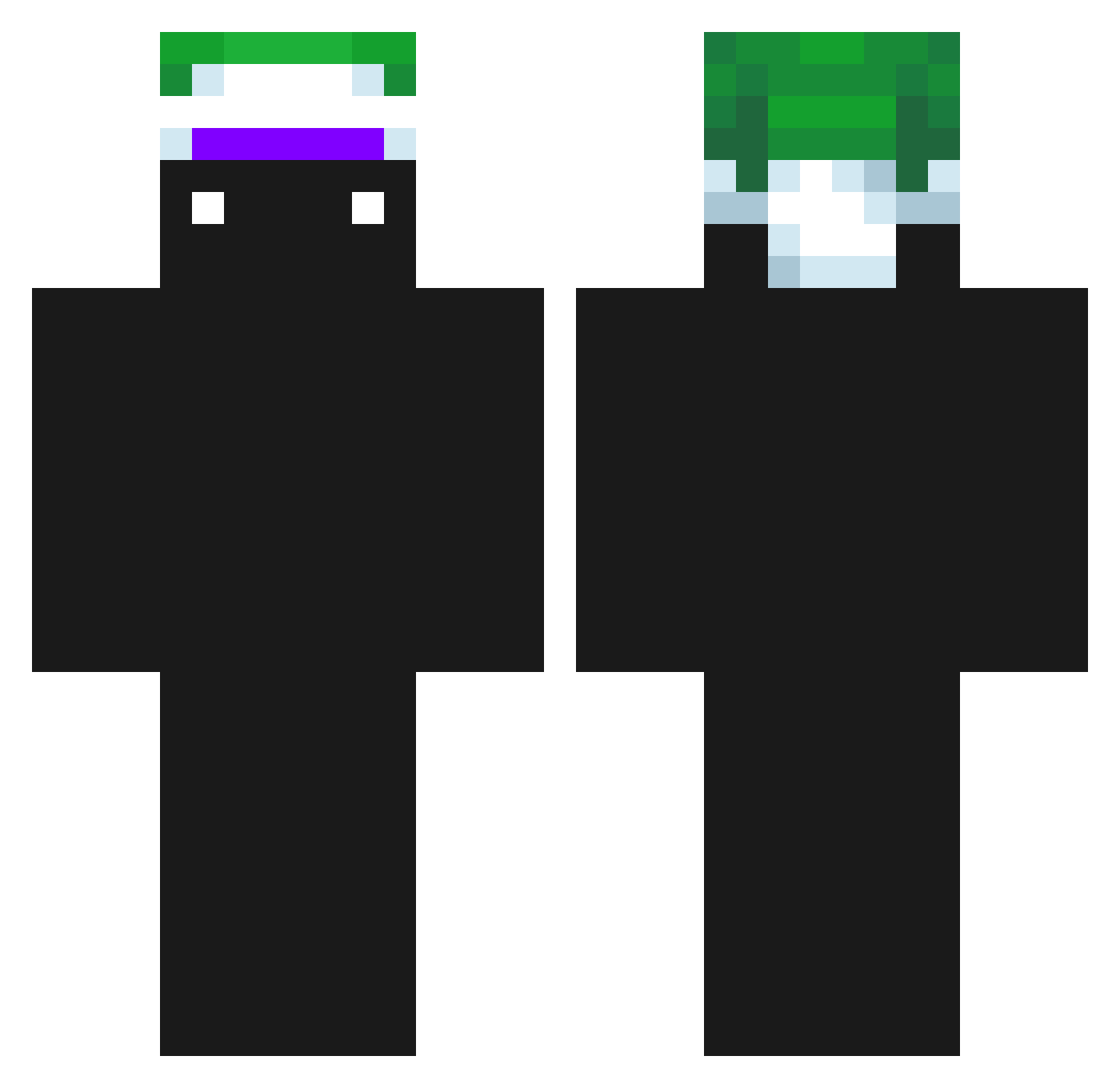 Rouly Minecraft skin, front and back view