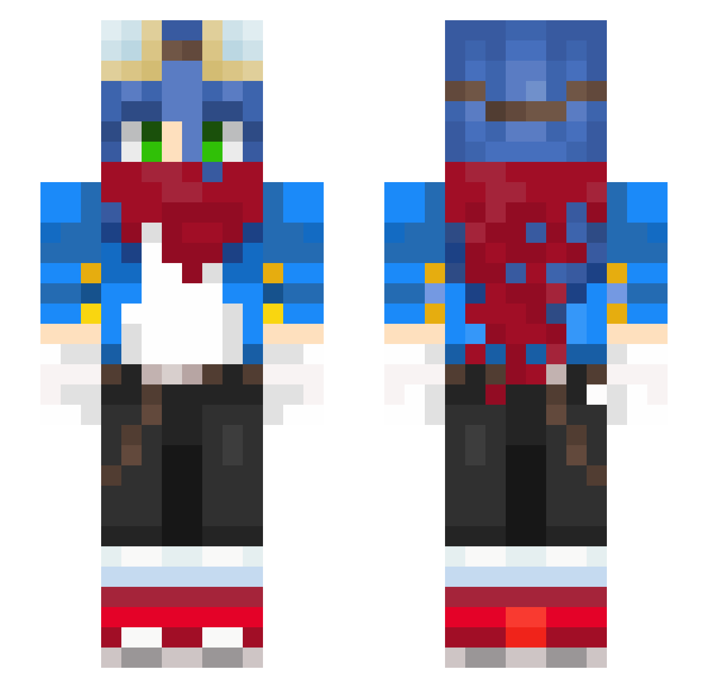 Plague_049_ Minecraft skin, front and back view