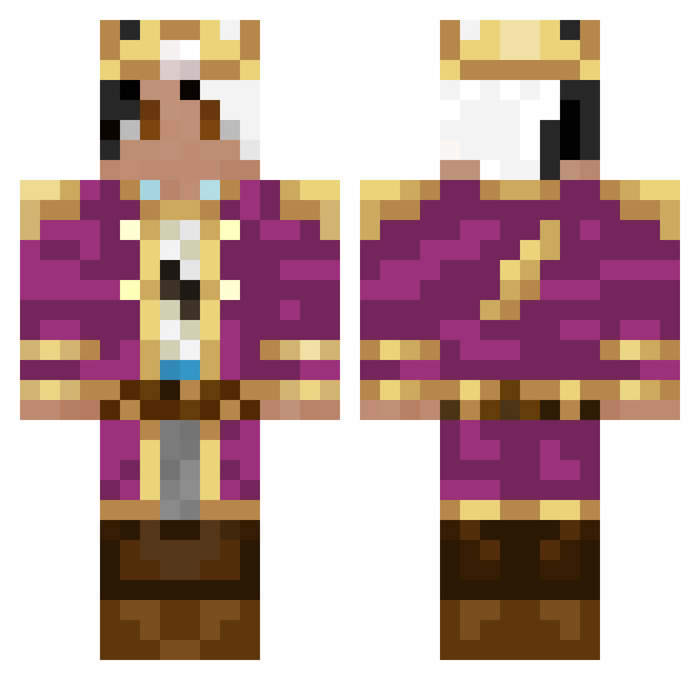 LordRhys_ Minecraft skin, front and back view