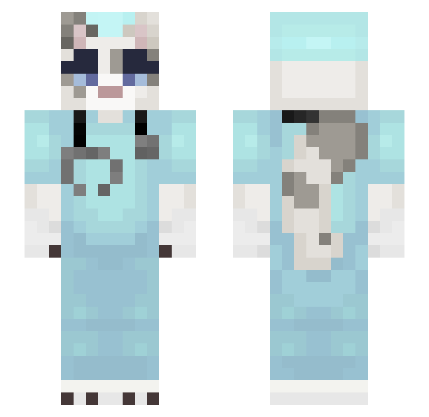 sploingkblob Minecraft skin, front and back view