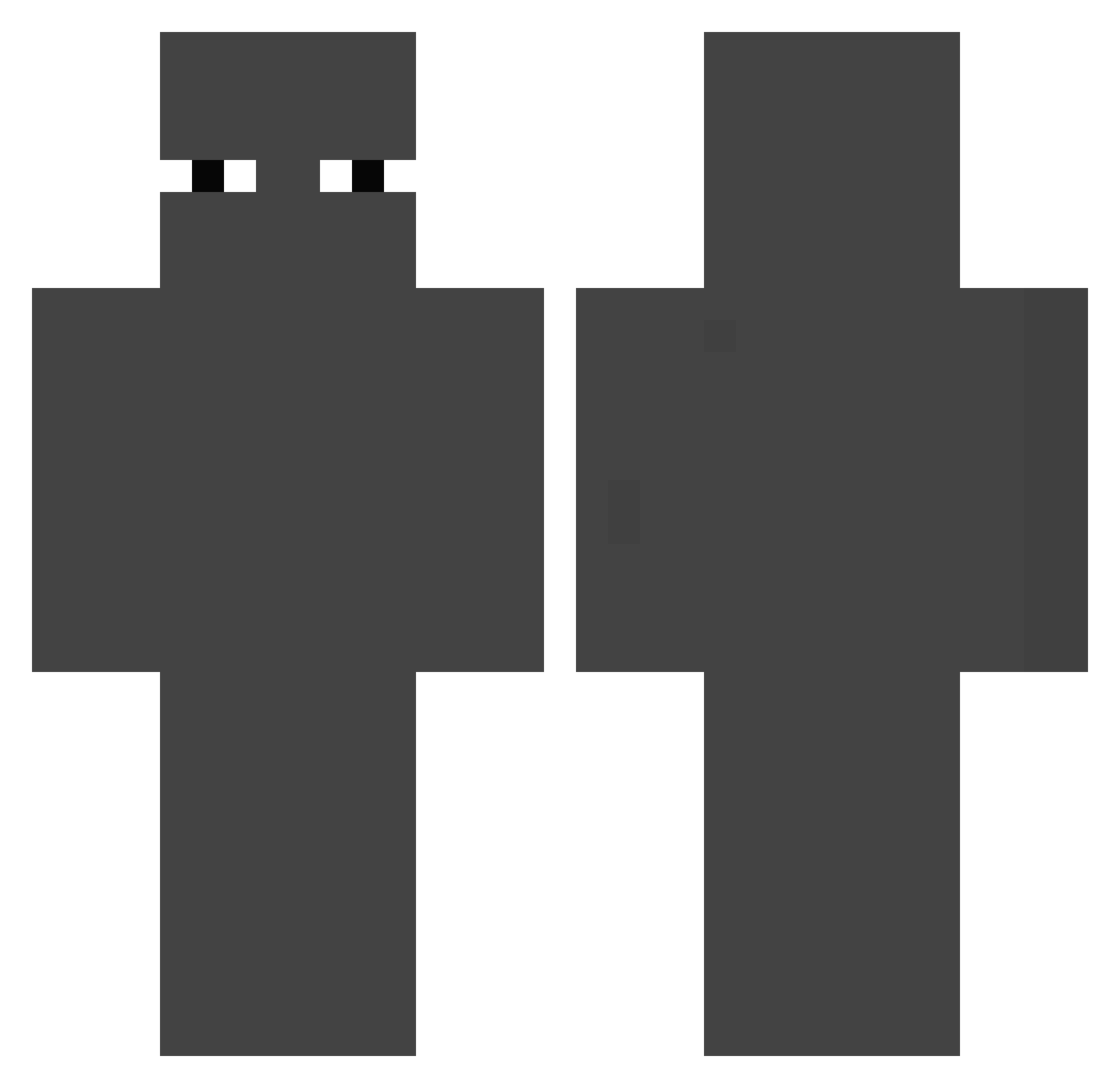 sinistervvs Minecraft skin, front and back view