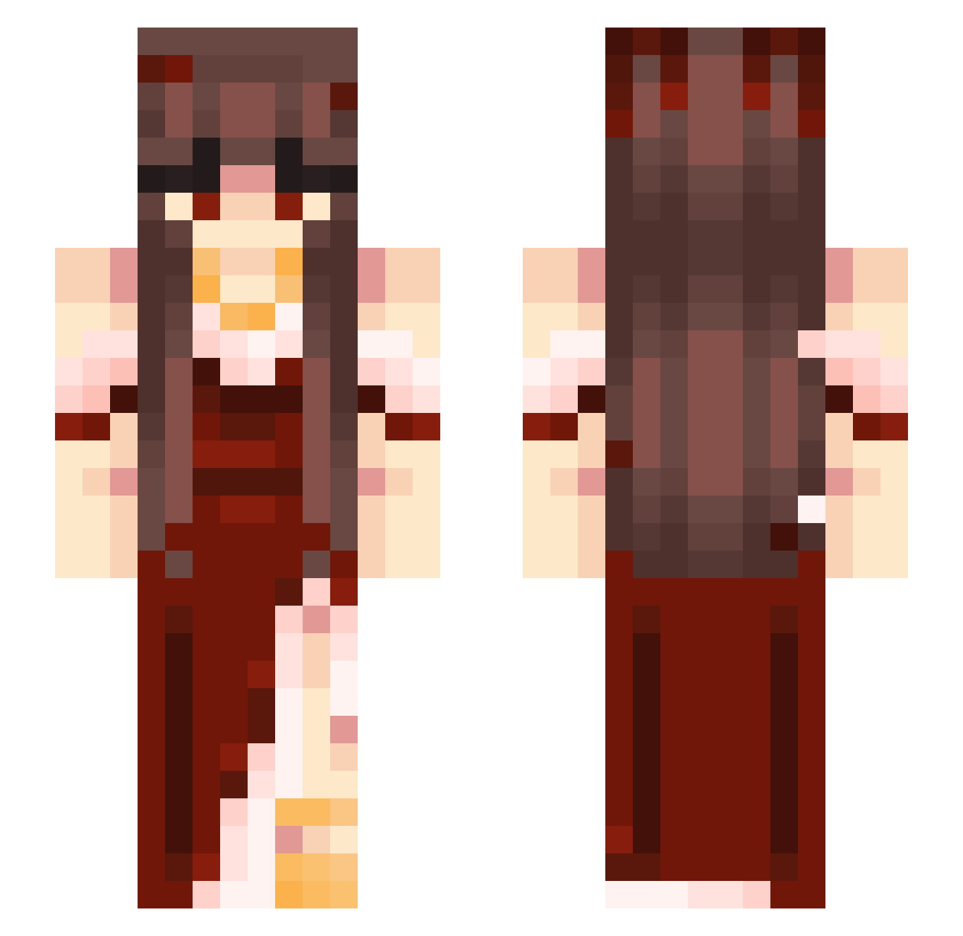 maniutek0199 Minecraft skin, front and back view