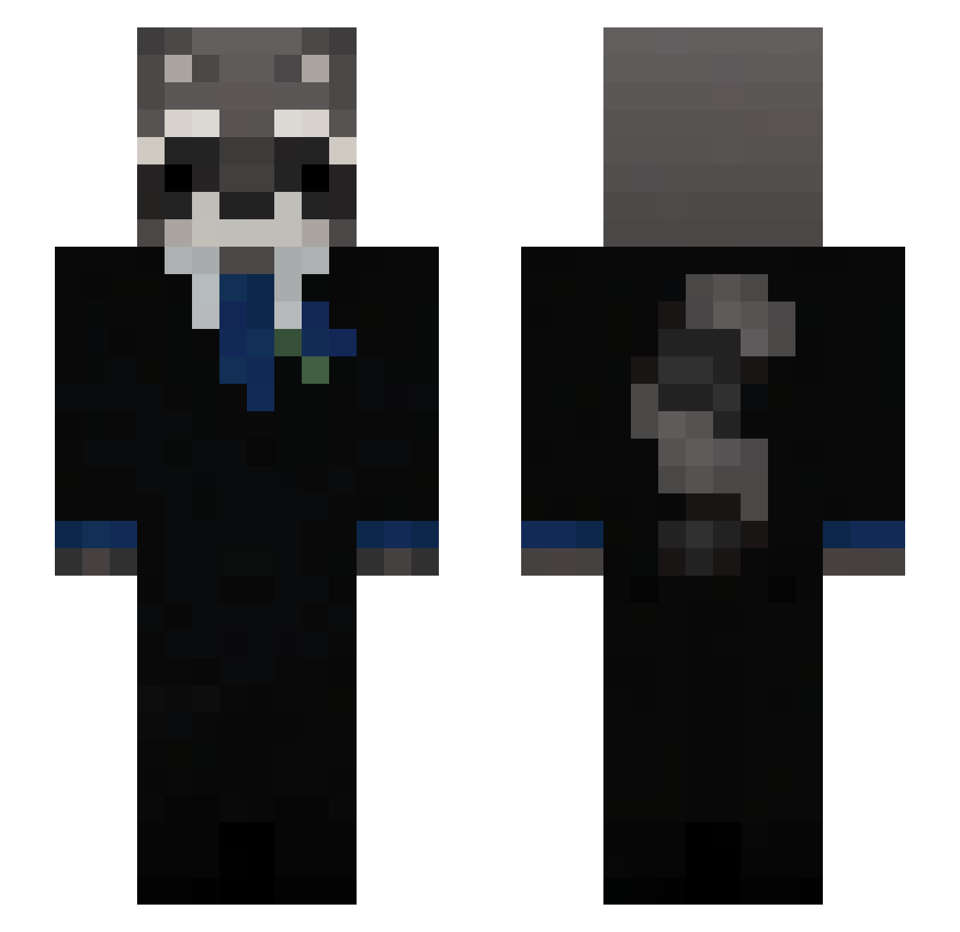 ynzs Minecraft skin, front and back view