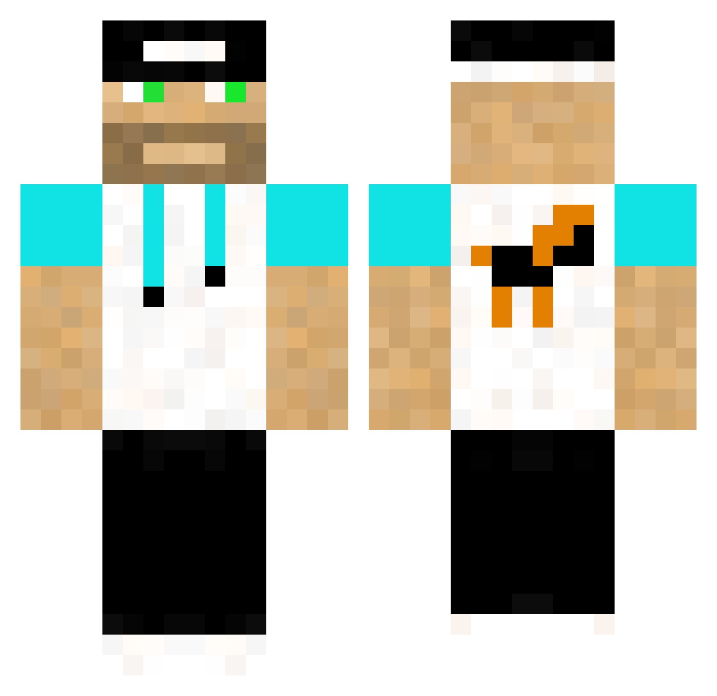 smartanton Minecraft skin, front and back view