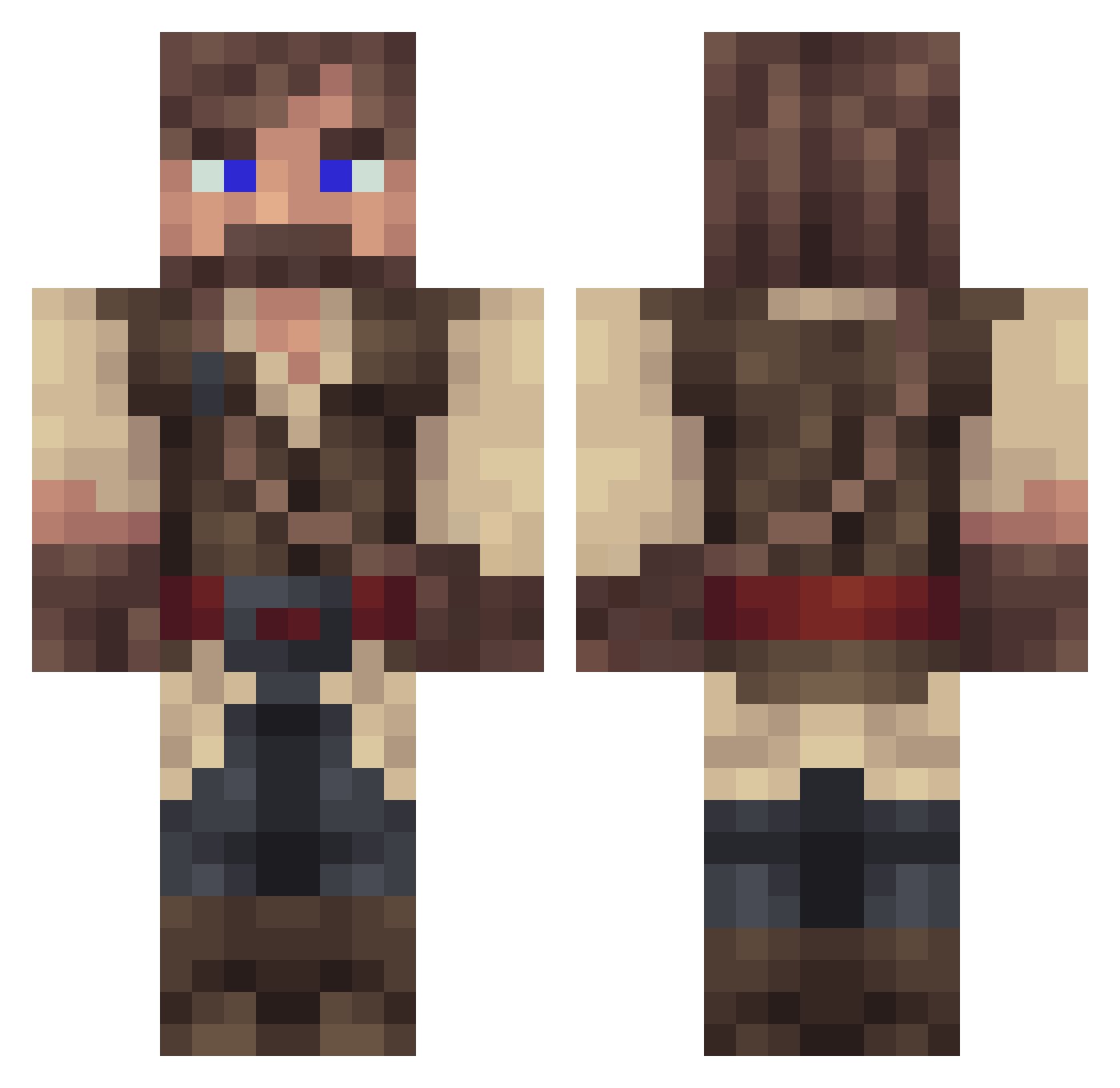 GoonCraft666 Minecraft skin, front and back view