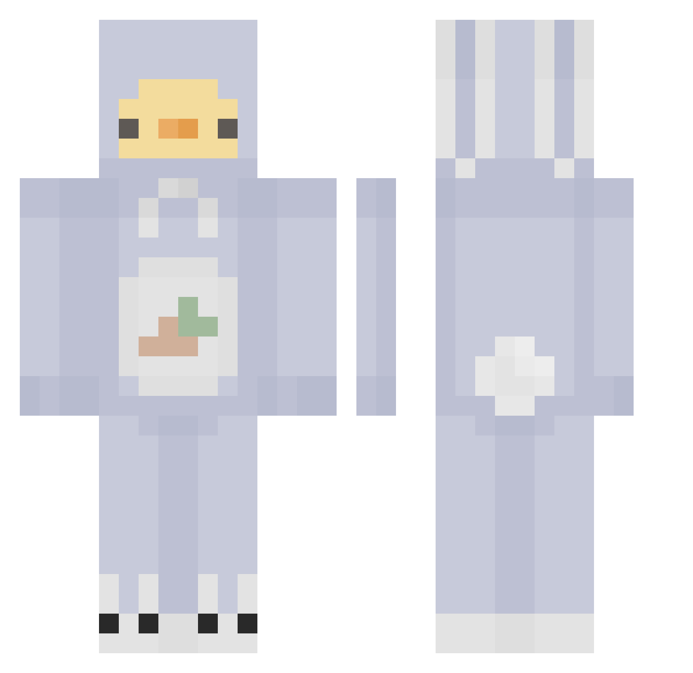 kanghera Minecraft skin, front and back view
