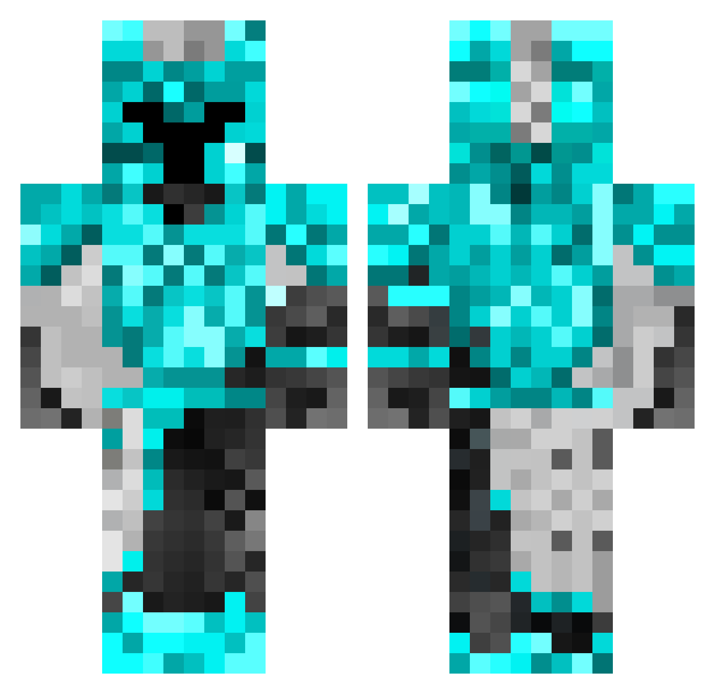 Cliffsidejoker Minecraft skin, front and back view