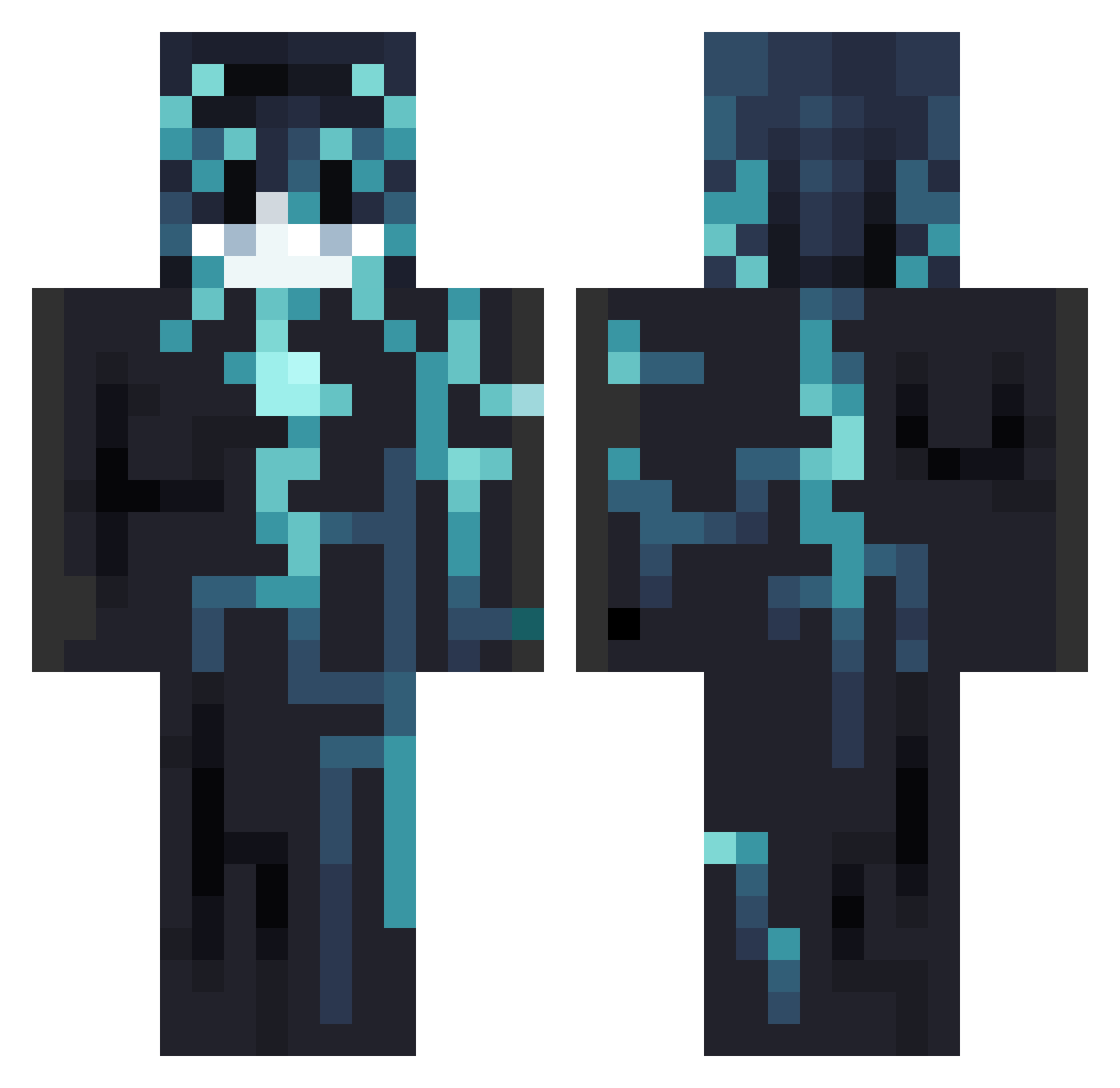 JJ020317 Minecraft skin, front and back view