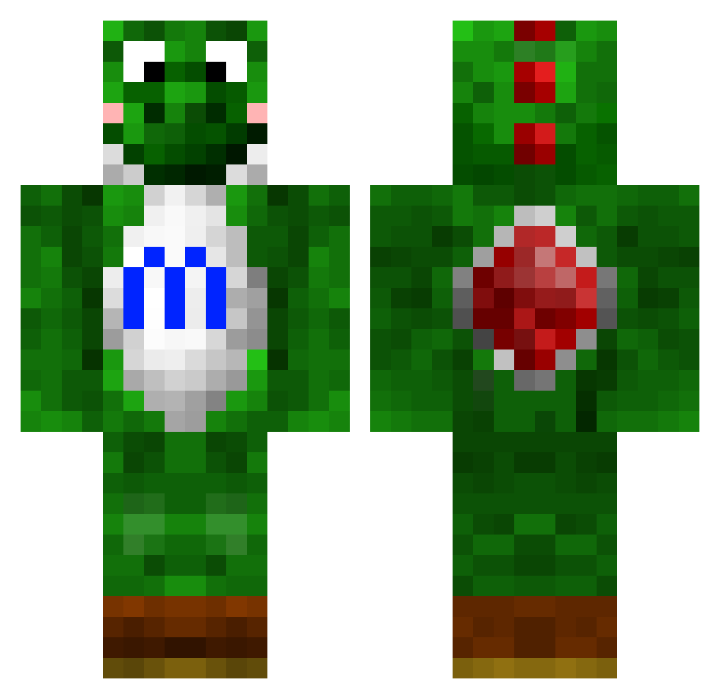 Lucifer_MV Minecraft skin, front and back view